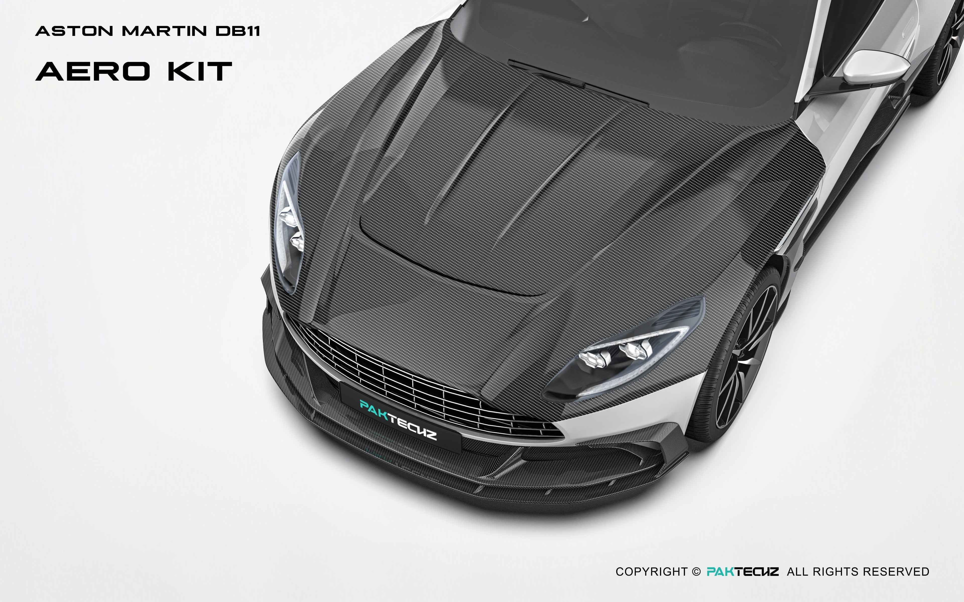 Aston Martin DB11 Paktechz Full Dry Carbon Aerodynamics kit - Image 13