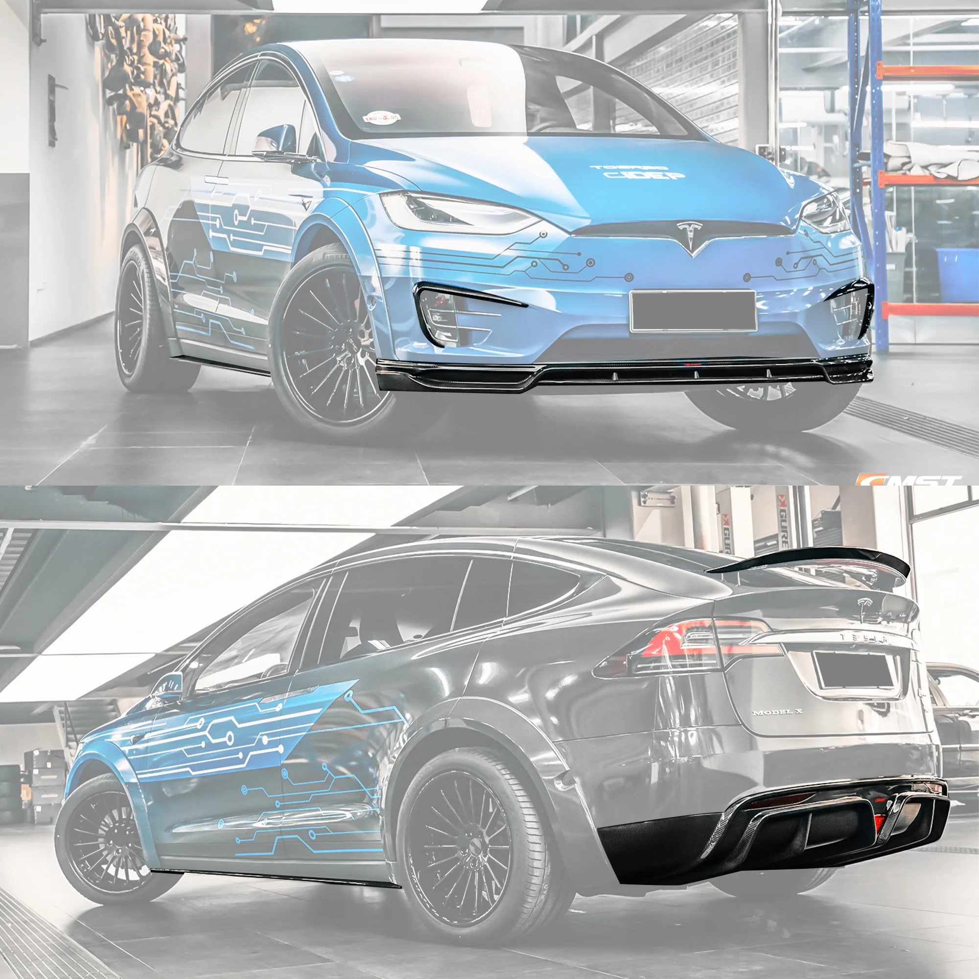 CMST Carbon Fiber Full Body Kit for Tesla Model X 2016-2021 - Image 26