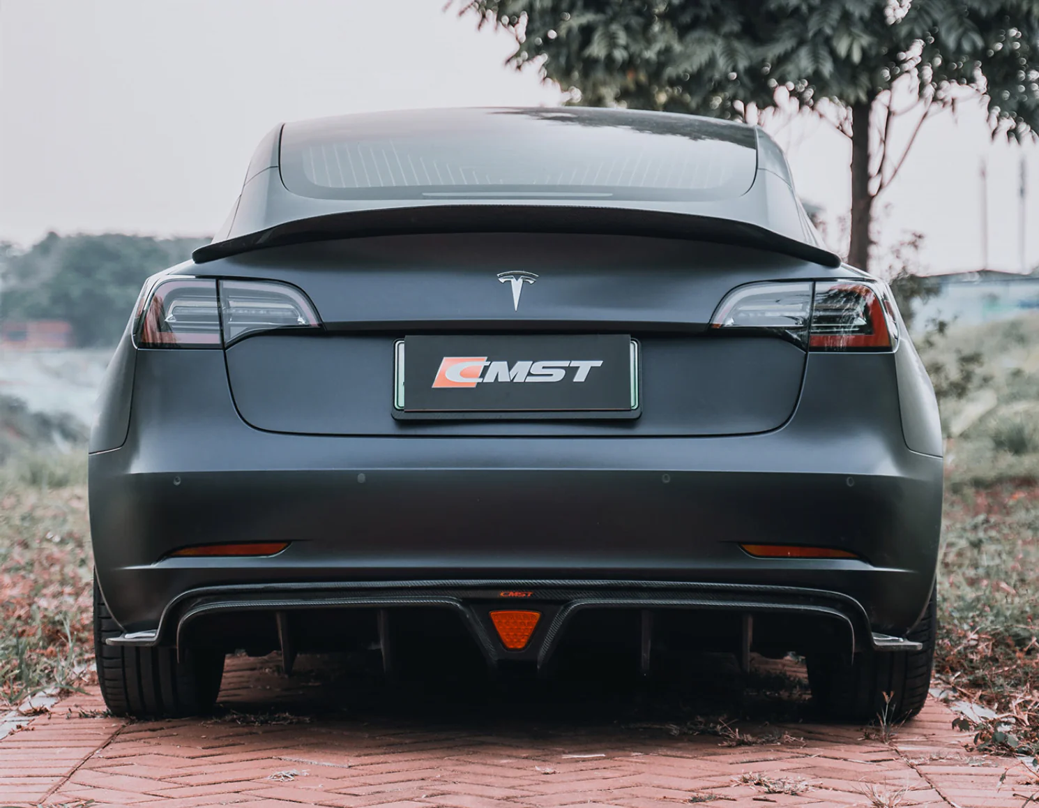 CMST Carbon Fiber Full Body Kit Style A for Tesla Model 3 - Image 18