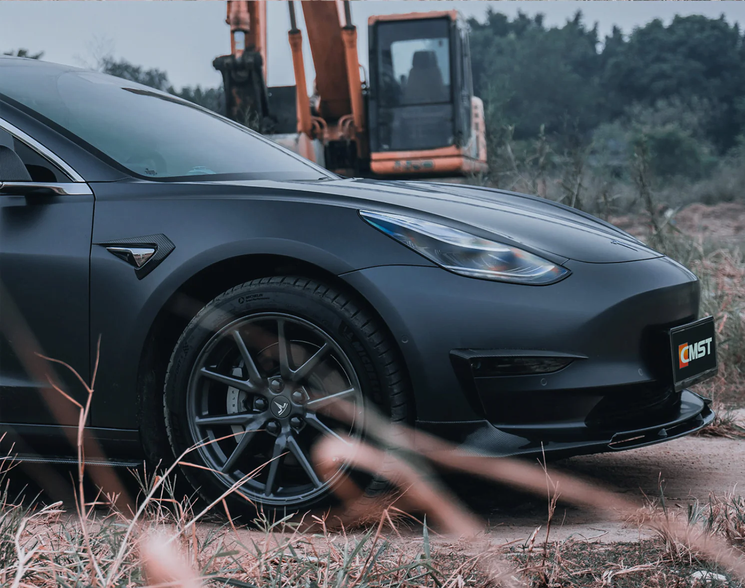 CMST Carbon Fiber Full Body Kit Style A for Tesla Model 3 - Image 19