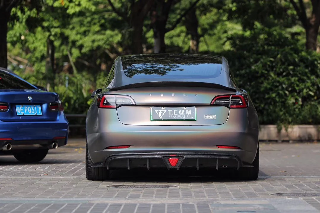CMST Carbon Fiber Full Body Kit Style A for Tesla Model 3 - Image 9