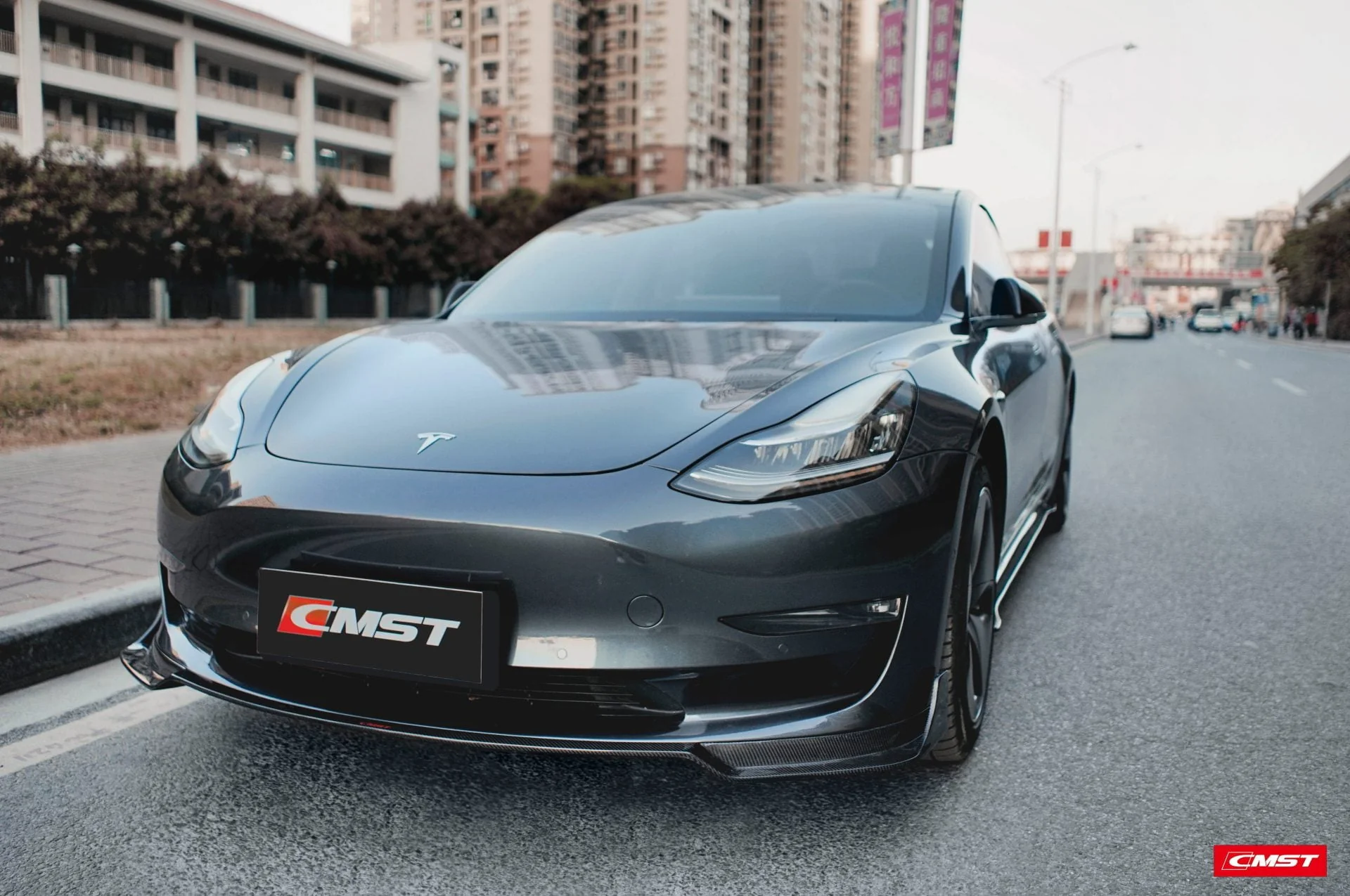 CMST Carbon Fiber Full Body Kit Style B for Tesla Model 3 - Image 16