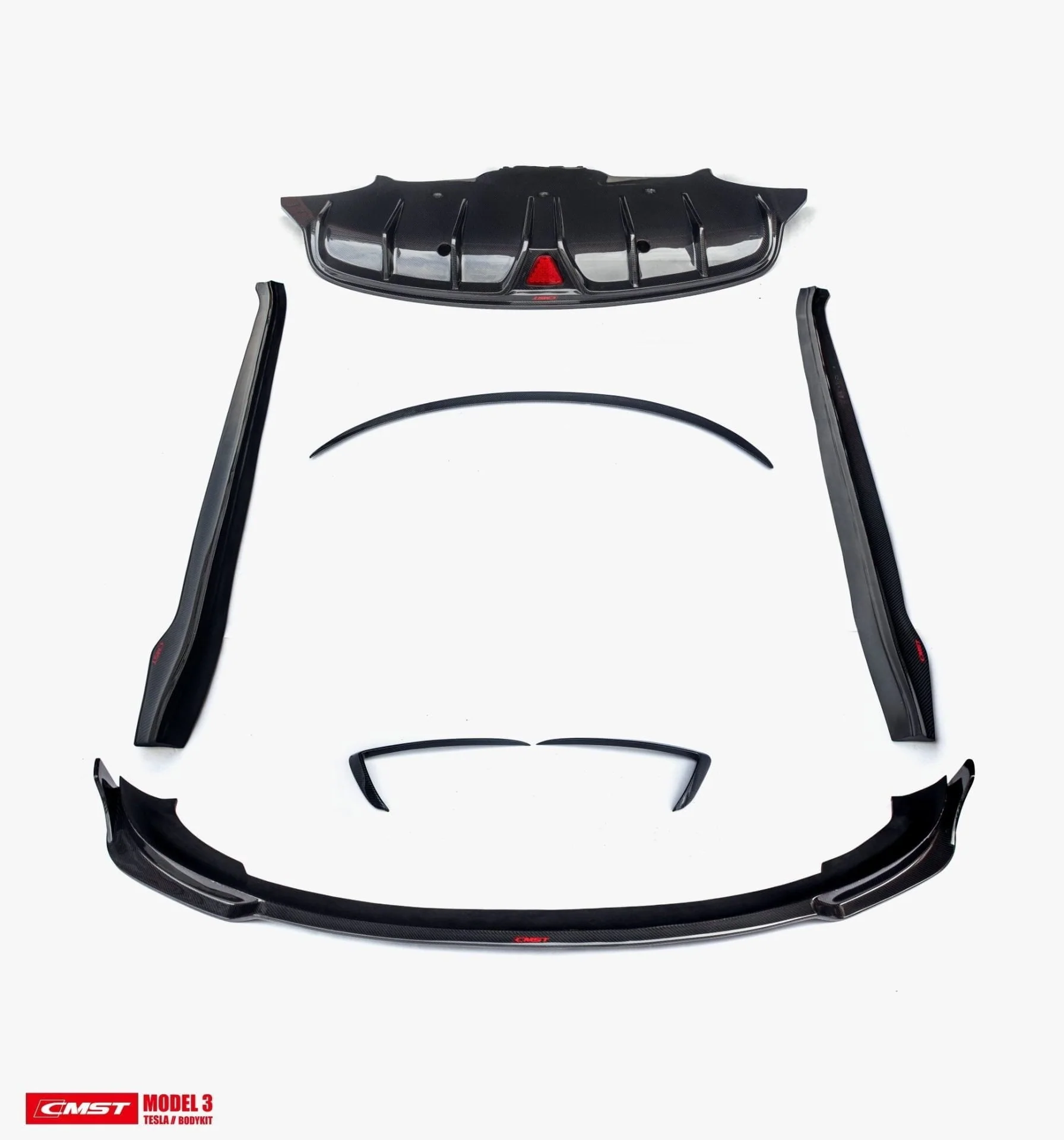 CMST Carbon Fiber Full Body Kit Style B for Tesla Model 3 - Image 3