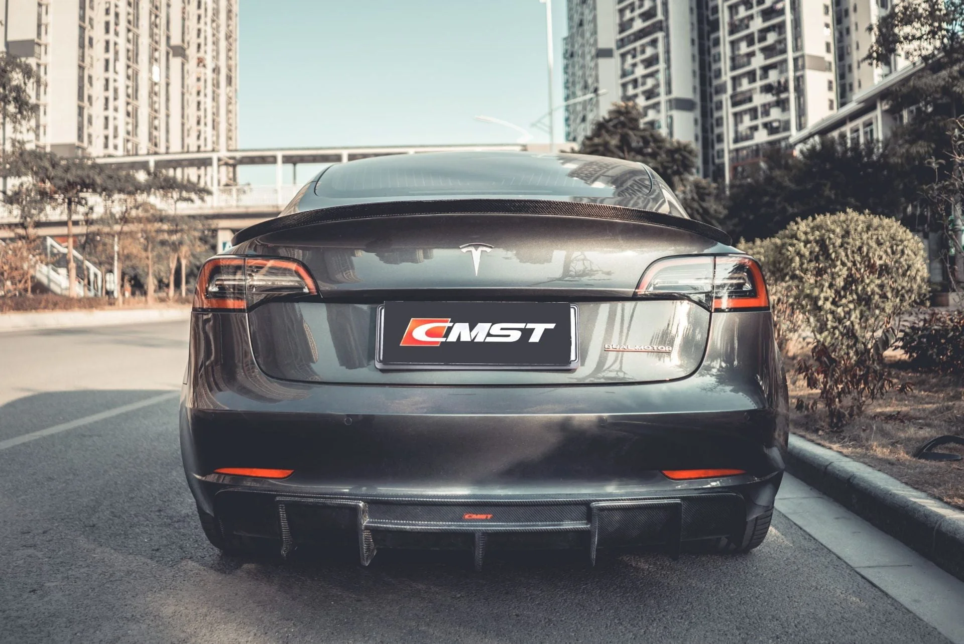 CMST Carbon Fiber Full Body Kit Style B for Tesla Model 3 - Image 4