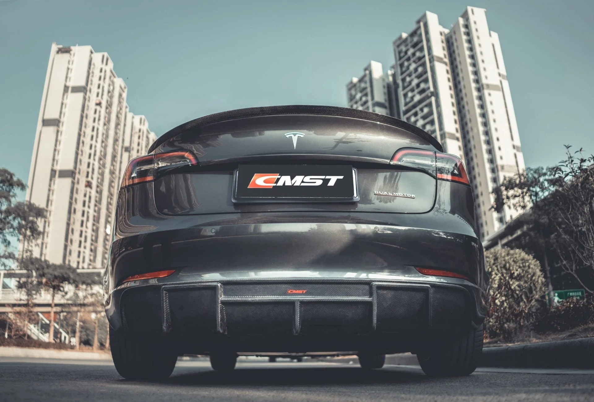 CMST Carbon Fiber Full Body Kit Style B for Tesla Model 3 - Image 5