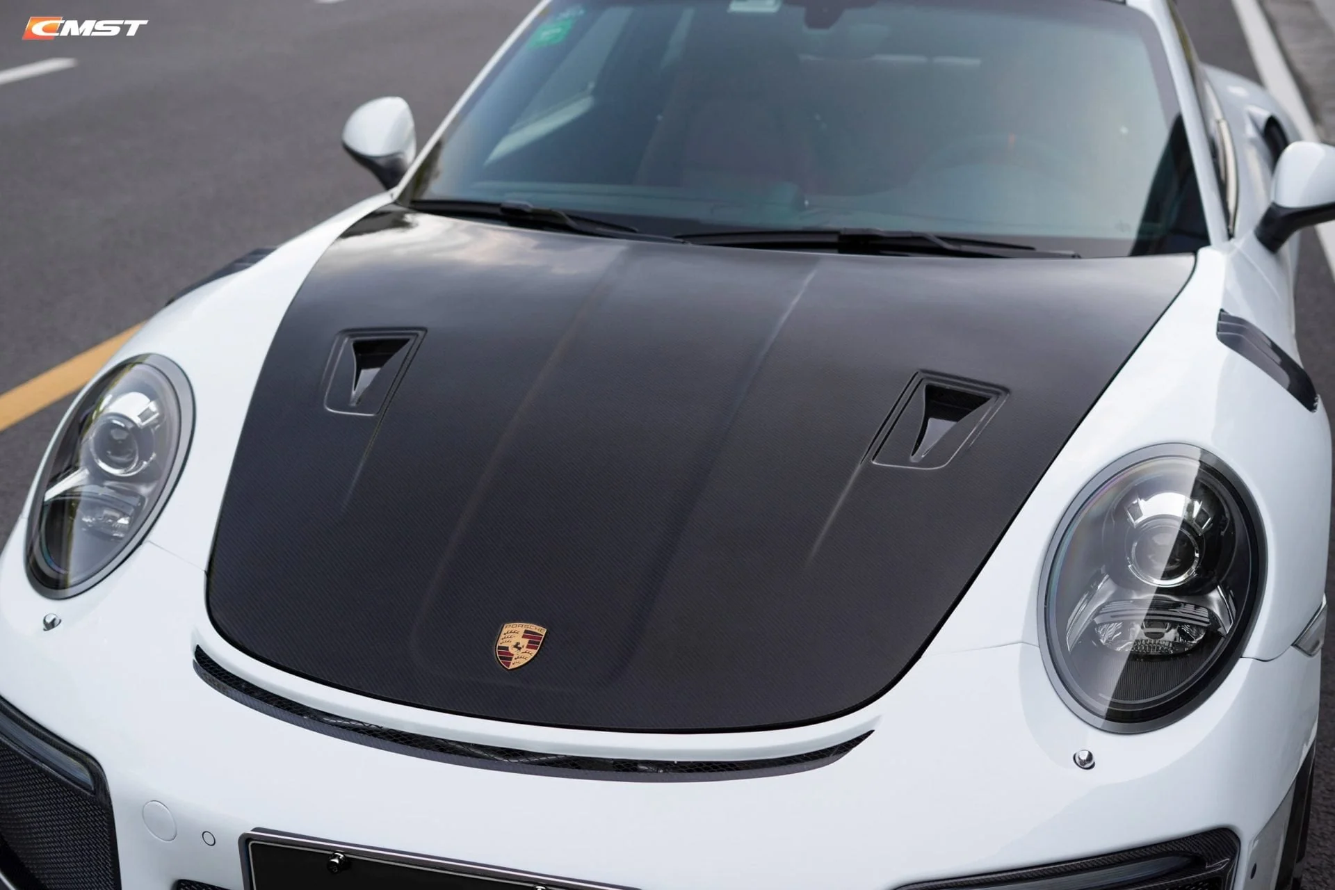 CMST Carbon Fiber GT2RS Style Hood For Porsche 911 991.1 991.2 Turbo GT3 GT3RS 718 Cayman Boxster - Image 4