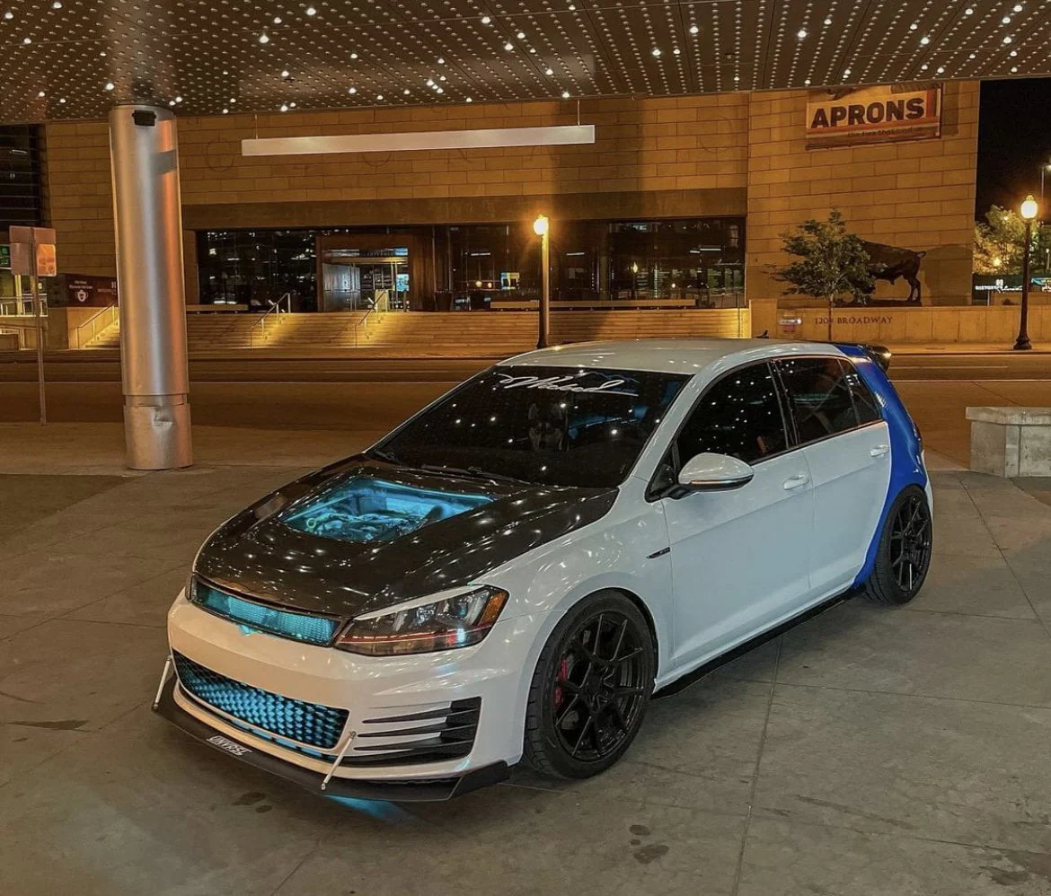 CMST Carbon Fiber PVC Glass Transparent Hood for Volkswagen GTI & Golf R & Golf MK7 MK7.5 - Image 12