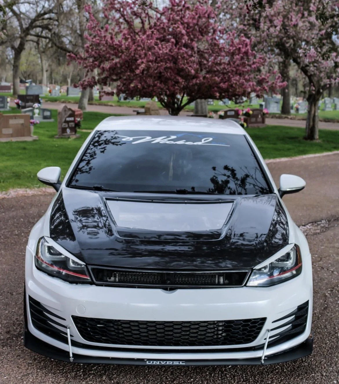 CMST Carbon Fiber PVC Glass Transparent Hood for Volkswagen GTI & Golf R & Golf MK7 MK7.5 - Image 3
