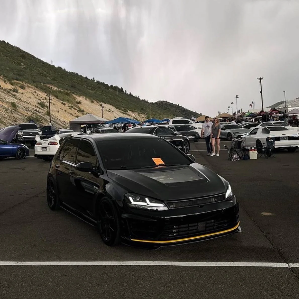 CMST Carbon Fiber PVC Glass Transparent Hood for Volkswagen GTI & Golf R & Golf MK7 MK7.5 - Image 4