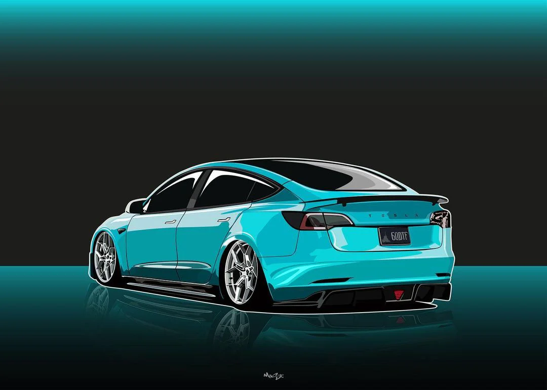 CMST Tesla Model 3 Carbon Fiber Full Body Kit Style E - Image 14