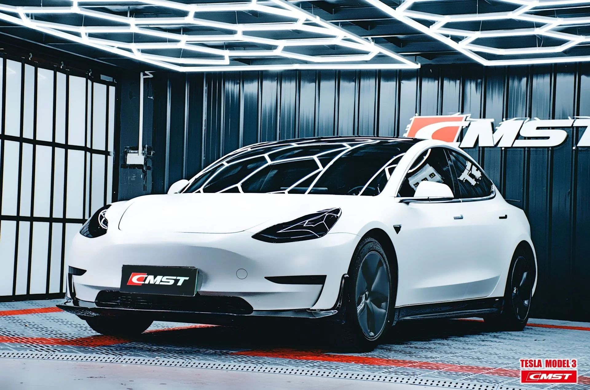 CMST Tesla Model 3 Carbon Fiber Full Body Kit Style E - Image 27