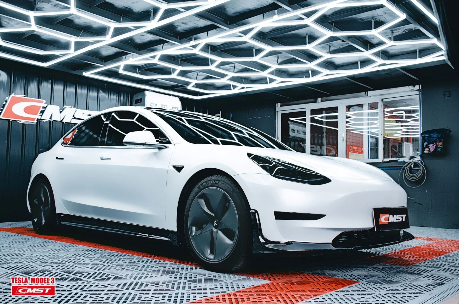CMST Tesla Model 3 Carbon Fiber Full Body Kit Style E - Image 33
