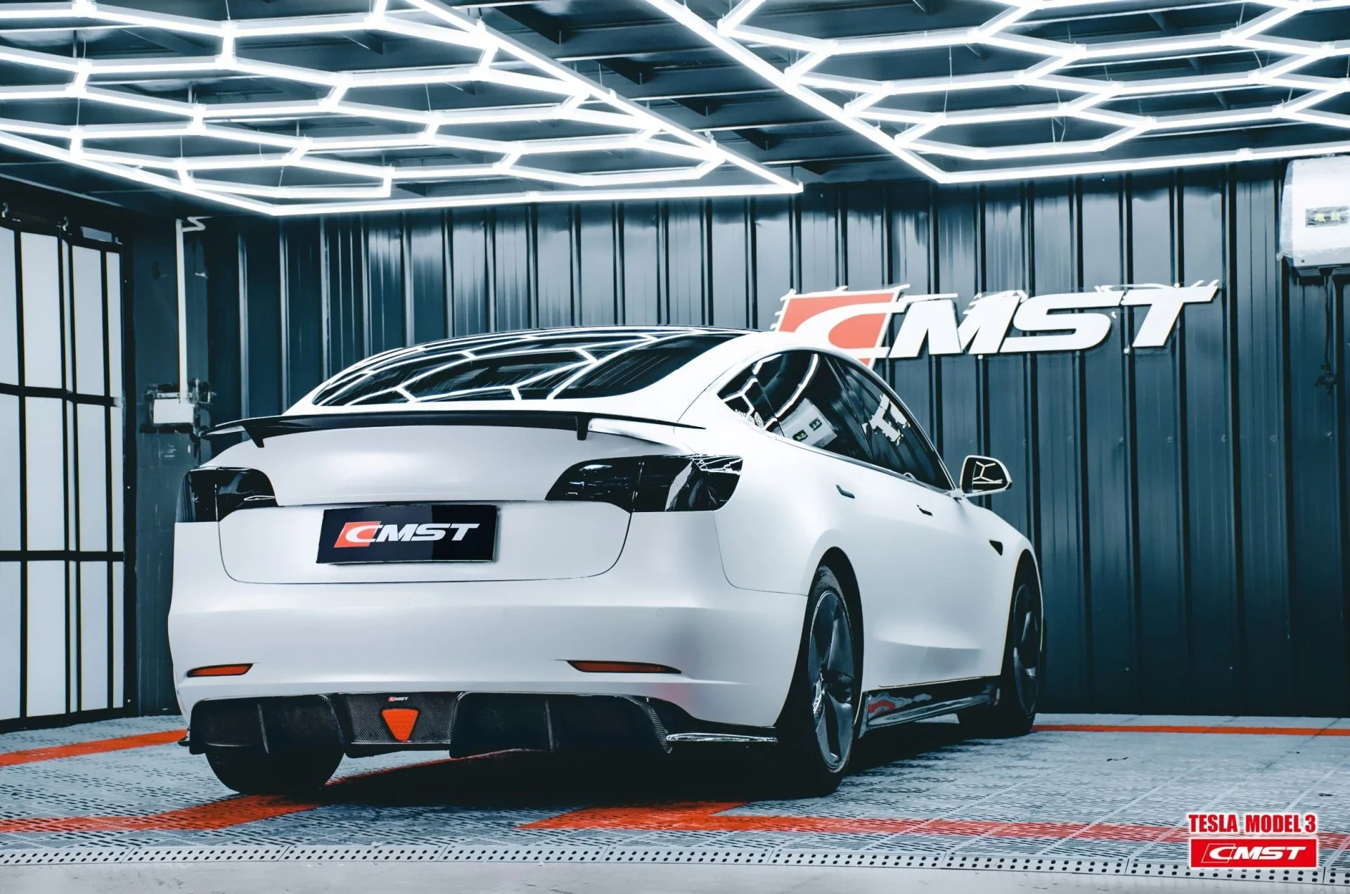 CMST Tesla Model 3 Carbon Fiber Full Body Kit Style E - Image 34