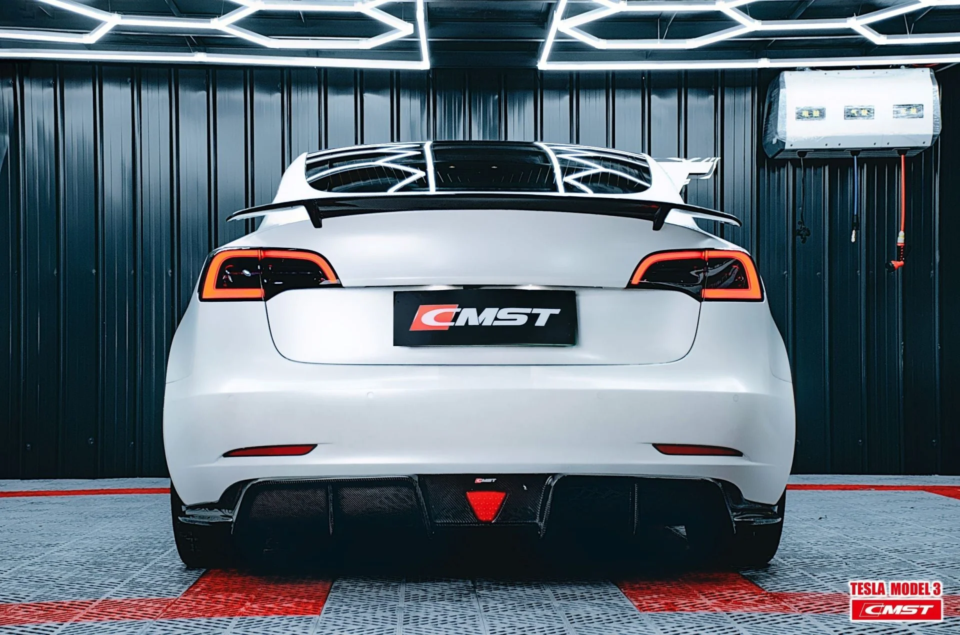 CMST Tesla Model 3 Carbon Fiber Full Body Kit Style E - Image 40