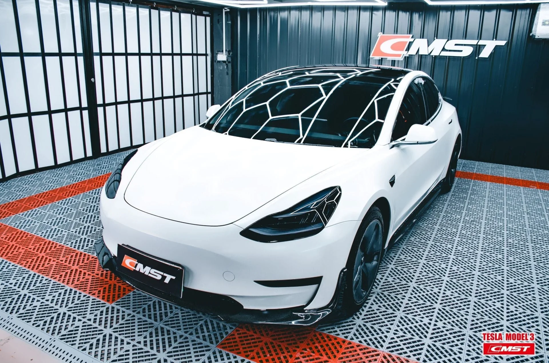 CMST Tesla Model 3 Carbon Fiber Full Body Kit Style E - Image 43