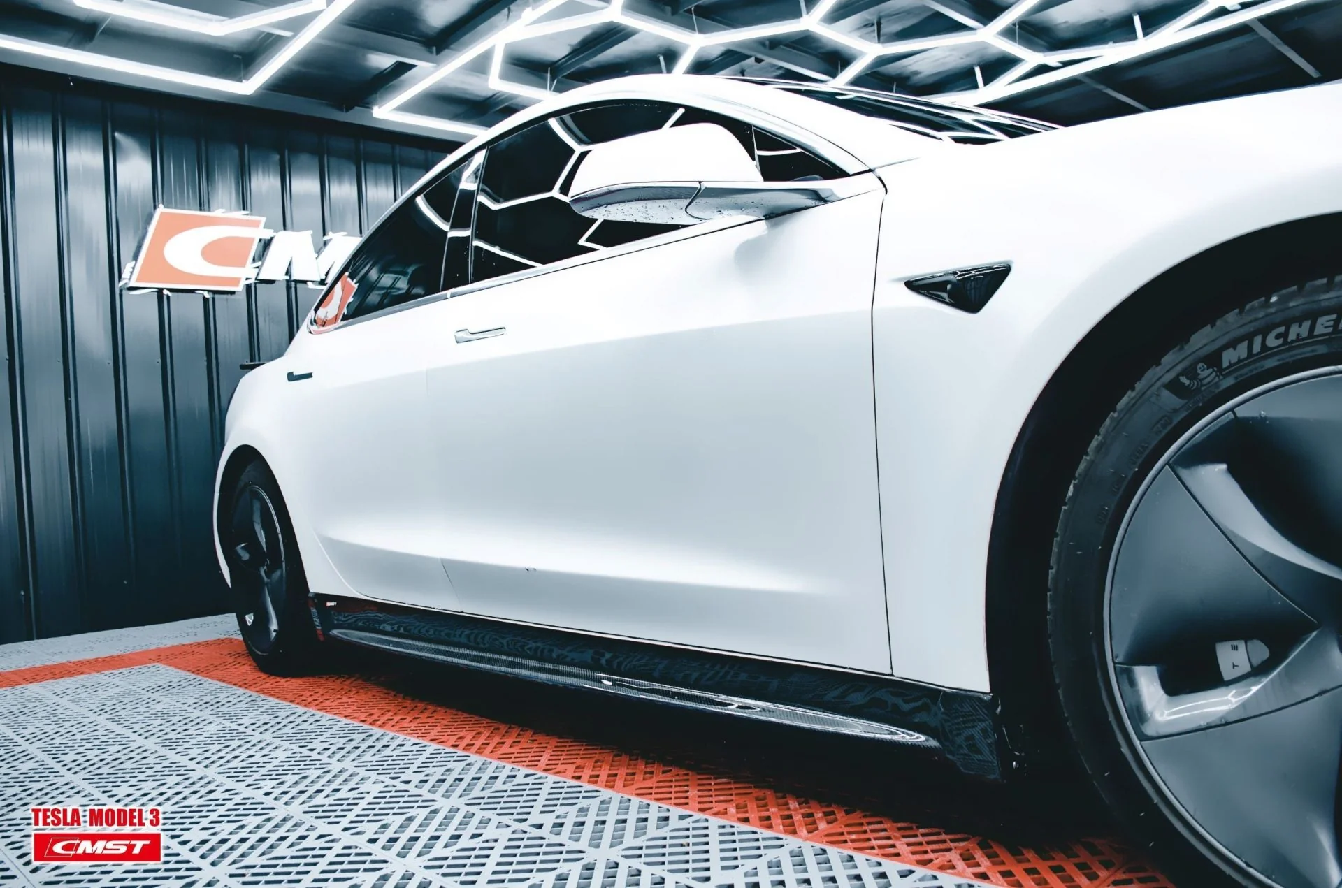 CMST Tesla Model 3 Carbon Fiber Full Body Kit Style E - Image 44