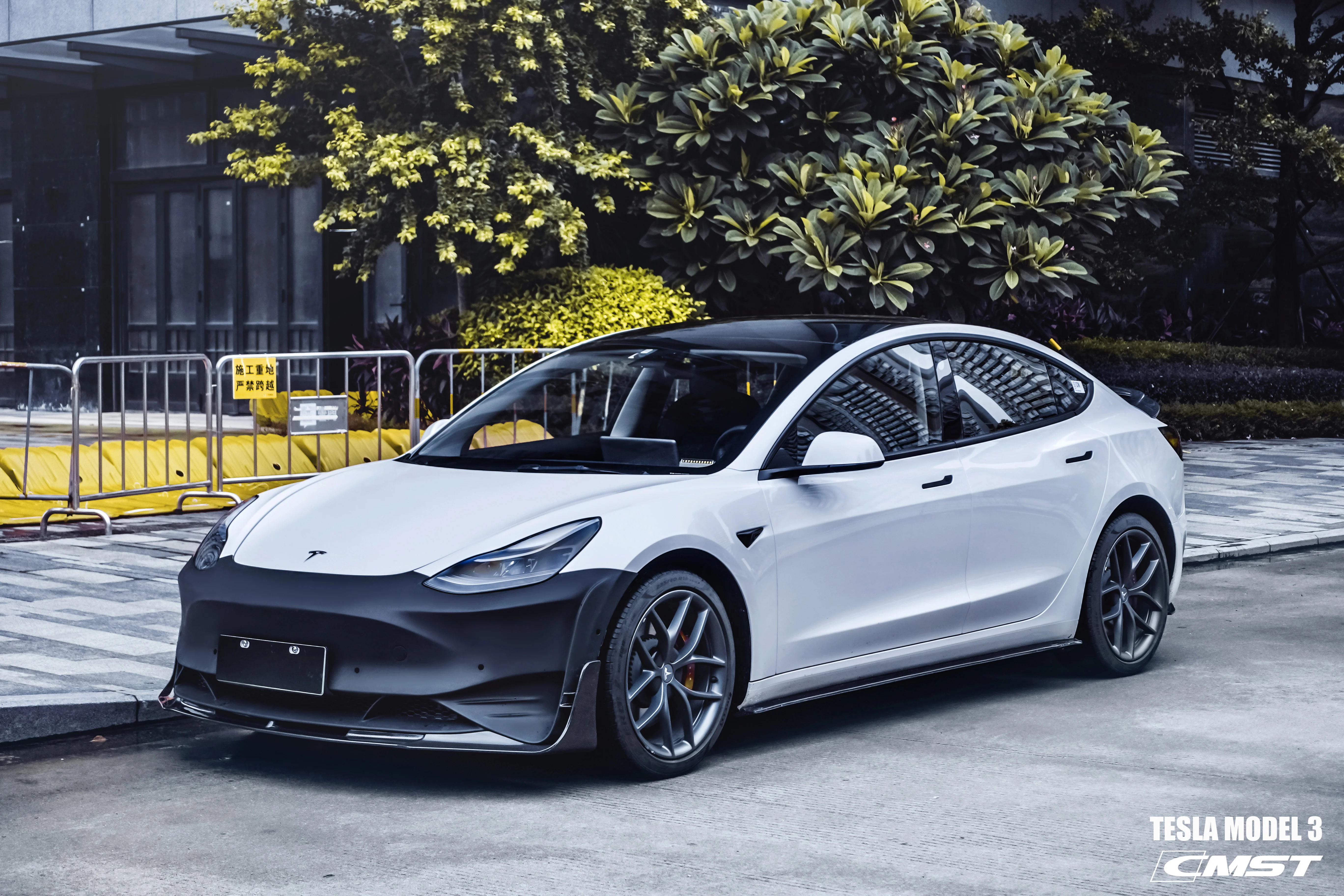 CMST Tuning Carbon Fiber Front Bumper & Front Lip for Tesla Model 3 Ver.2 - Image 3