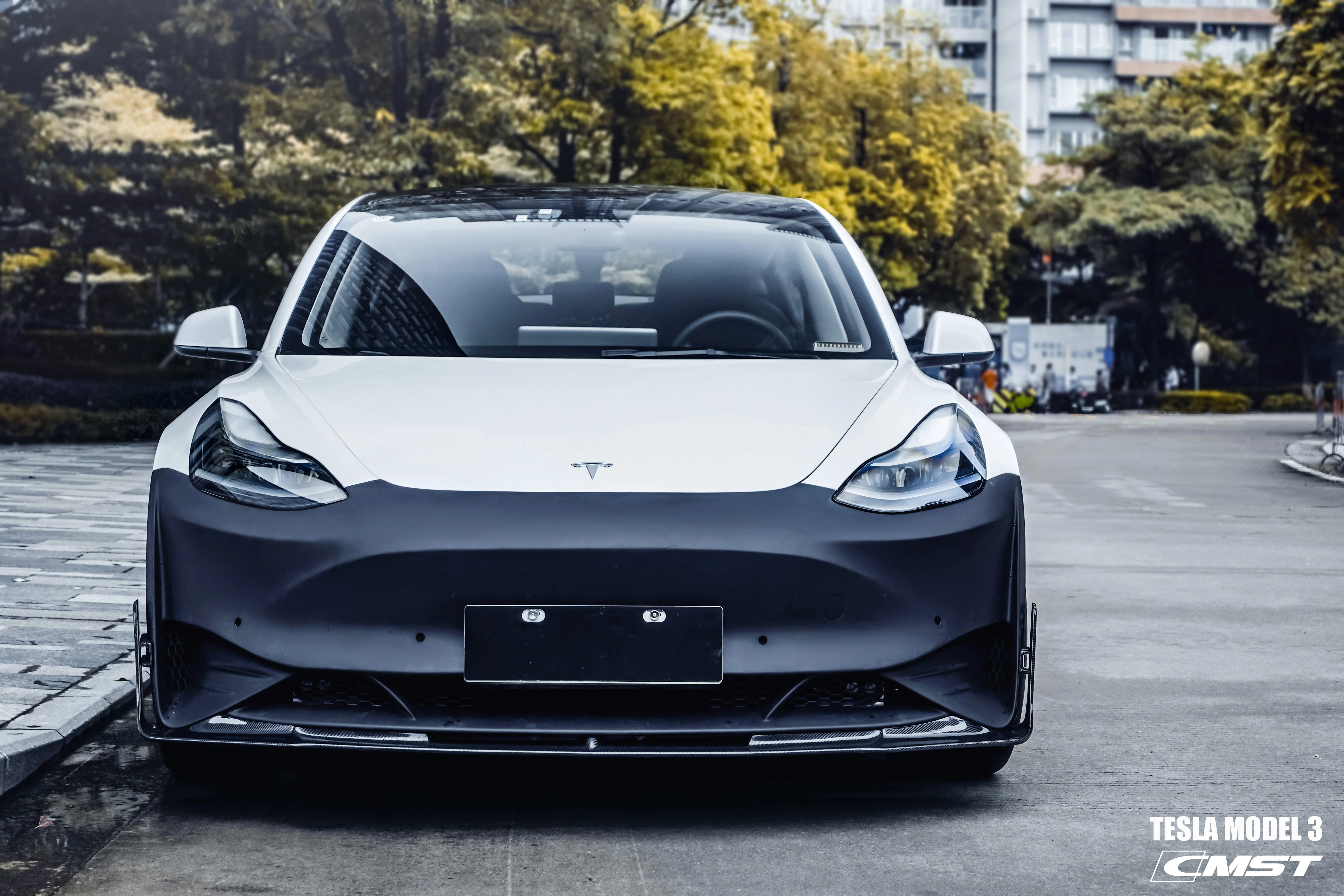 CMST Tuning Carbon Fiber Front Bumper & Front Lip for Tesla Model 3 Ver.2 - Image 4