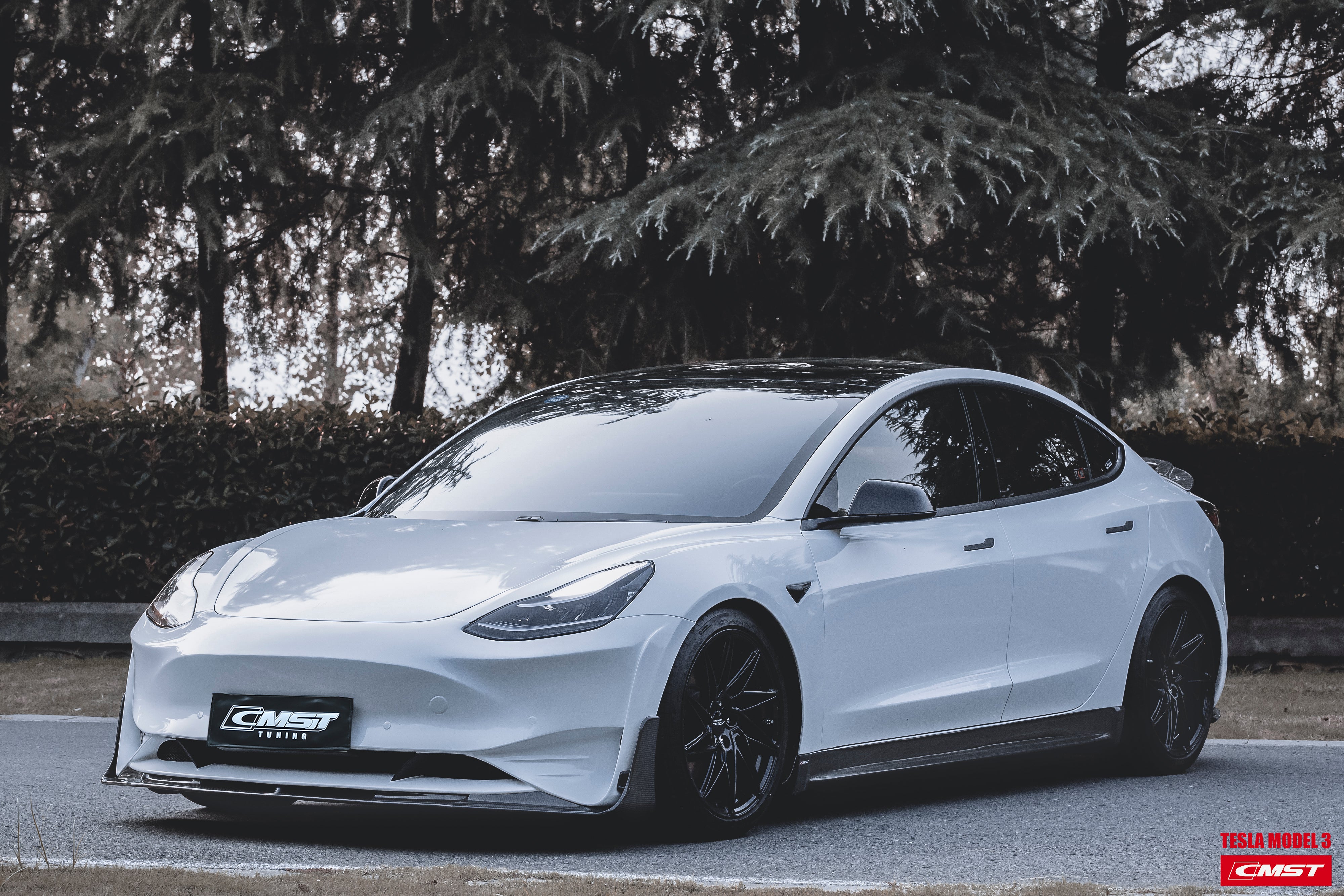 CMST Tuning Carbon Fiber Front Bumper & Front Lip for Tesla Model 3 Ver.2 - Image 9