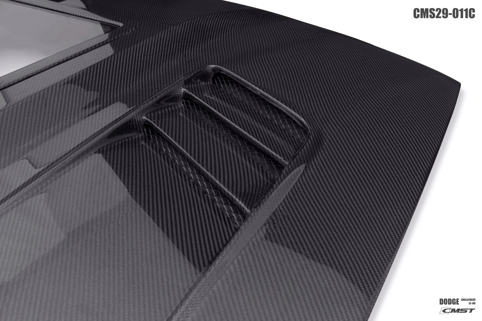 CMST Carbon Fiber Glass Clearview Hood Bonnet for Dodge Challenger 2008-ON - Image 9