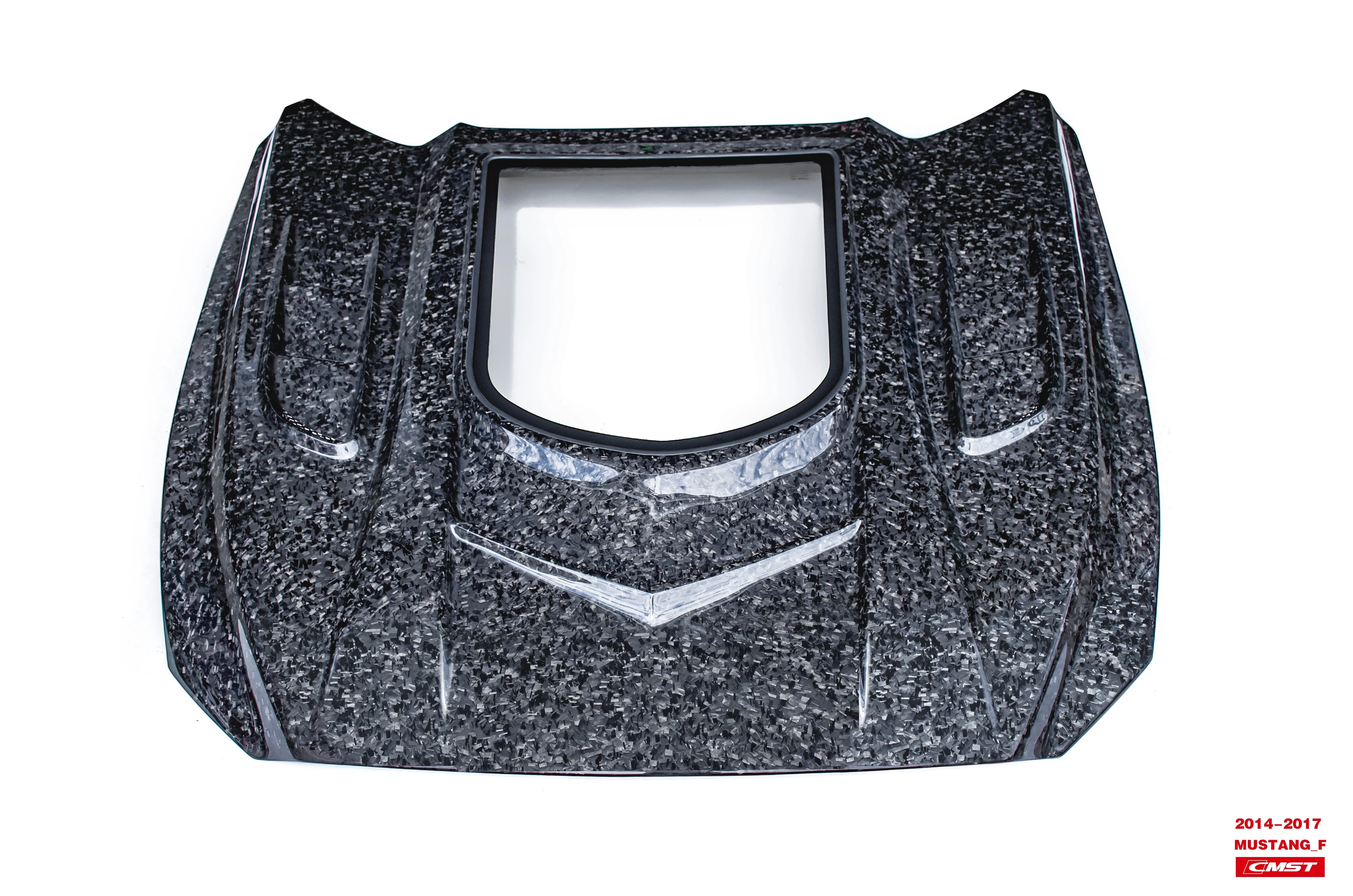 CMST Carbon Fiber Glass Transparent Hood Stage 2 ( Raised 2 inches ) for Ford Mustang S550.1 2015- 2017 - Image 10