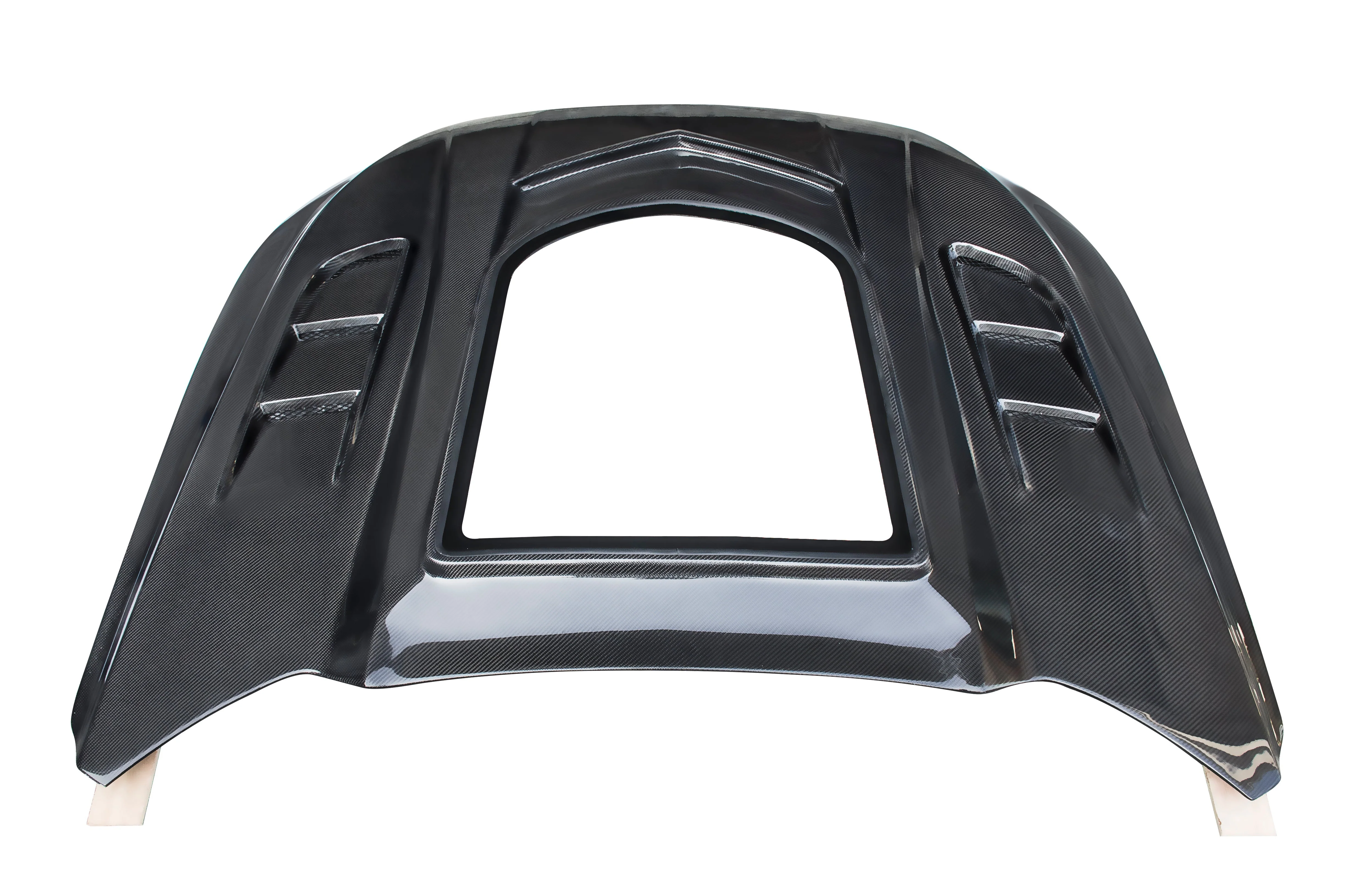CMST Carbon Fiber Glass Transparent Hood Stage 2 ( Raised 2 inches ) for Ford Mustang S550.1 2015- 2017 - Image 16