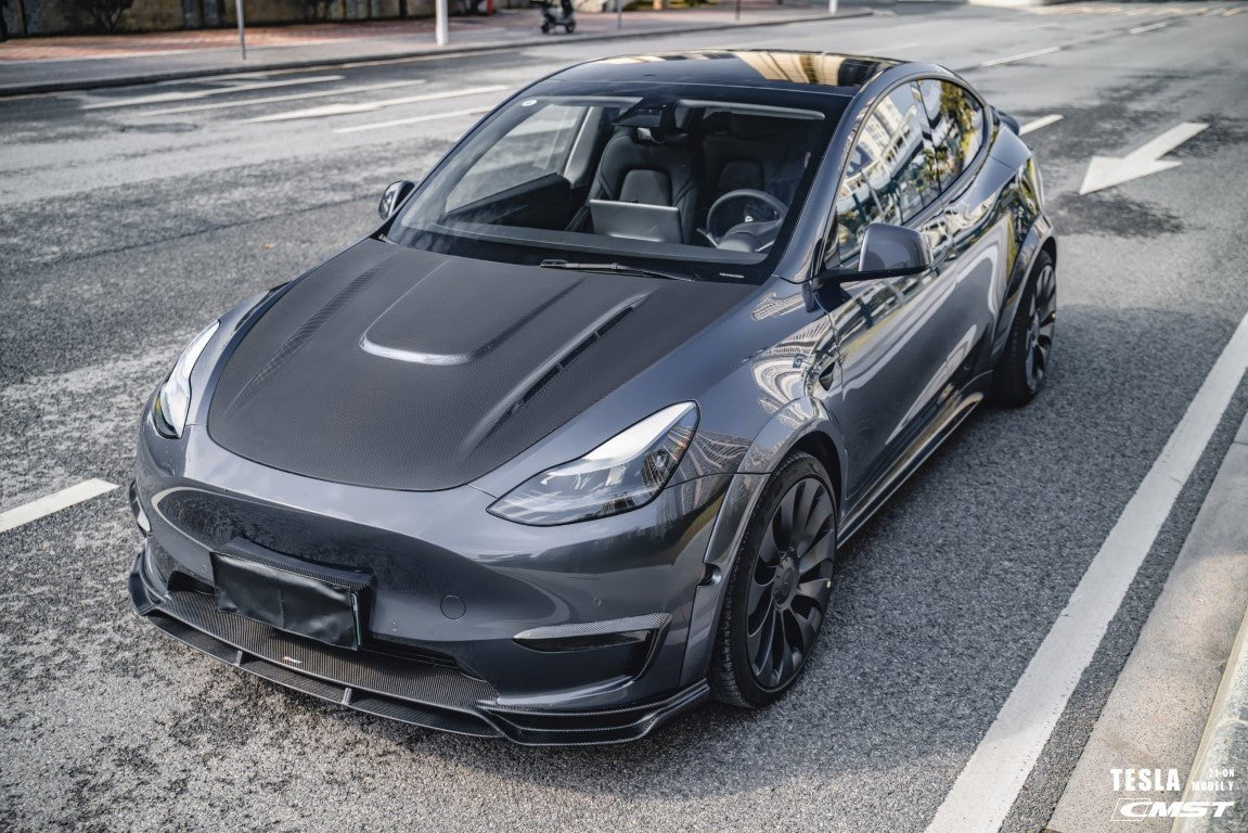 CMST Tuning Carbon Fiber Hood Bonnet Ver.1 for Tesla Model Y - Image 8