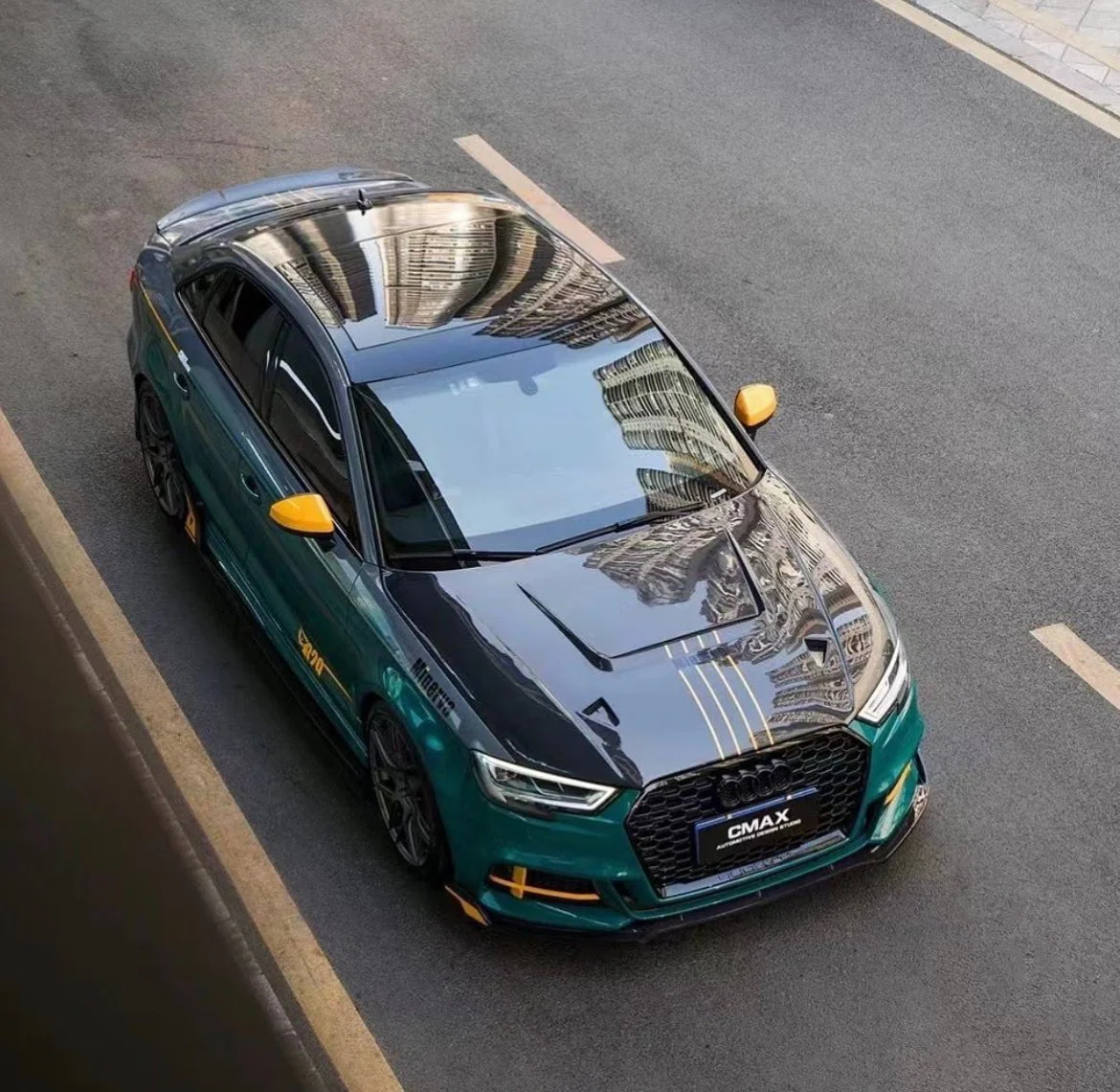 CMST Tuning Carbon Fiber Hood Bonnet Ver.4 for Audi RS3 2018-2020 & 2014-2020 A3 & A3 S Line & S3 - Image 7