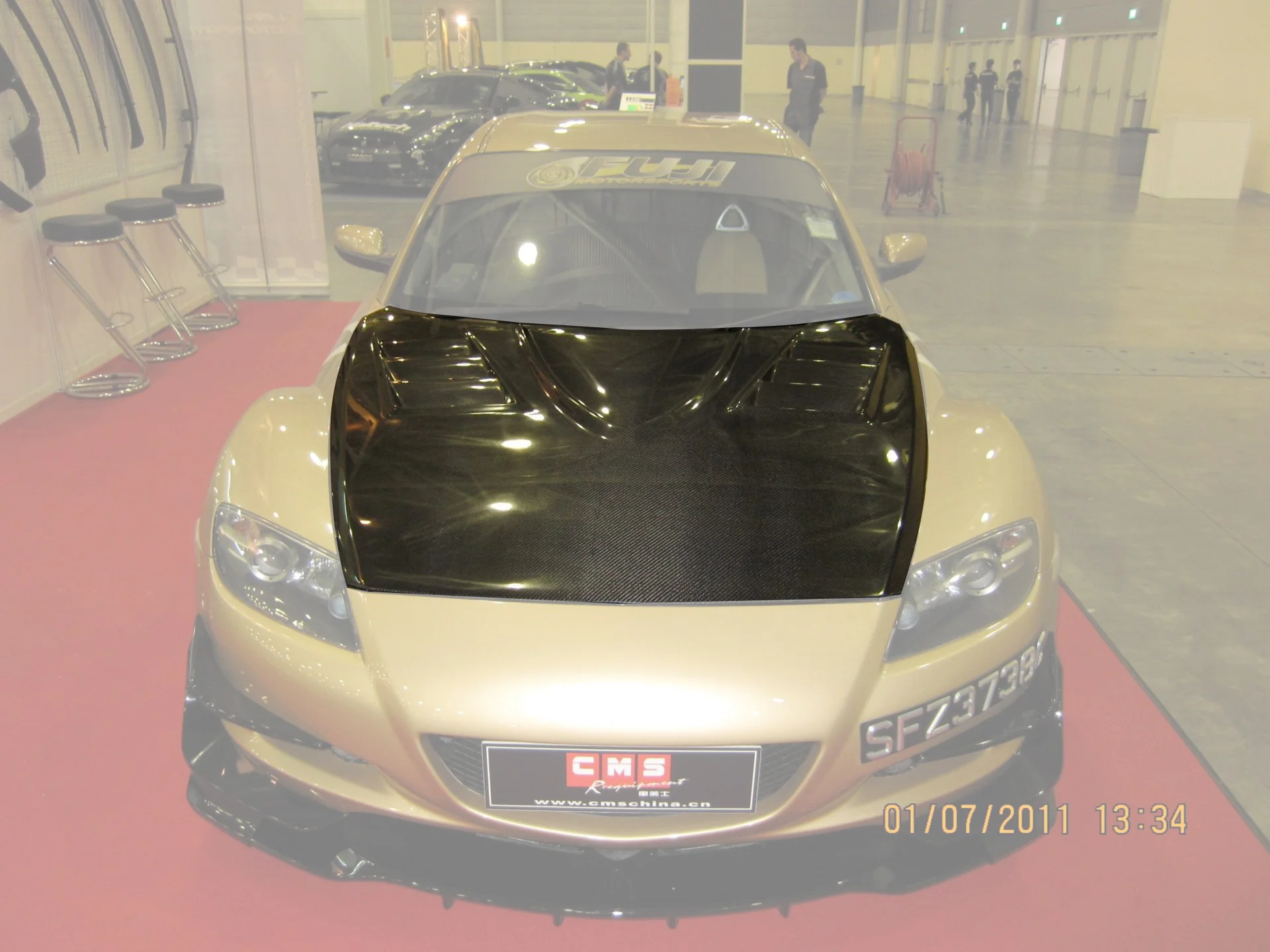CMST Tuning Carbon Fiber Hood With Vent for Mazda RX-8 RX8 Vented