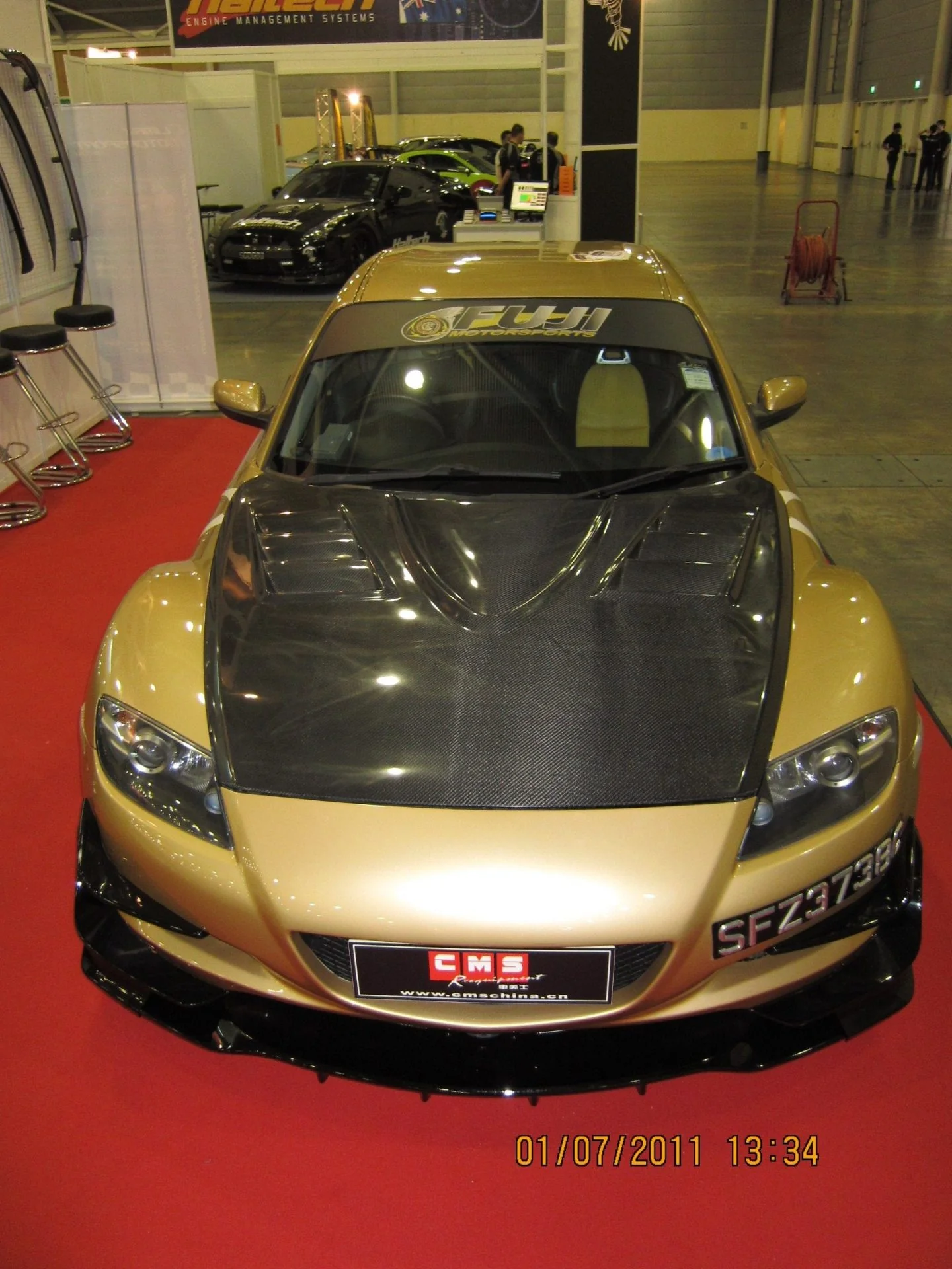 CMST Tuning Carbon Fiber Hood With Vent for Mazda RX-8 RX8 Vented - Image 4
