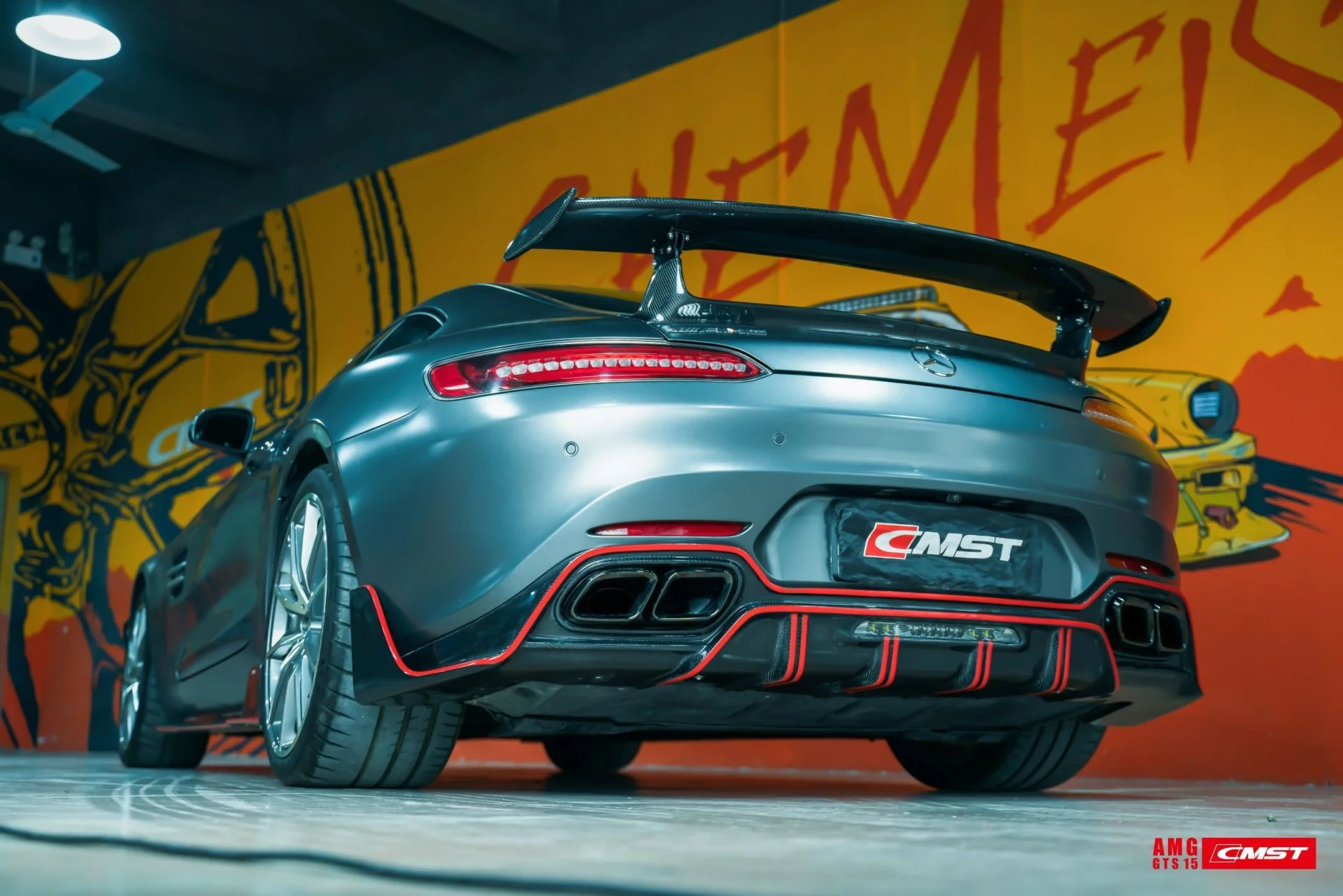CMST Tuning Carbon Fiber Rear Spoiler Wing Ver.1 for Mercedes Benz C190 AMG GT GTS 2015-ON - Image 14