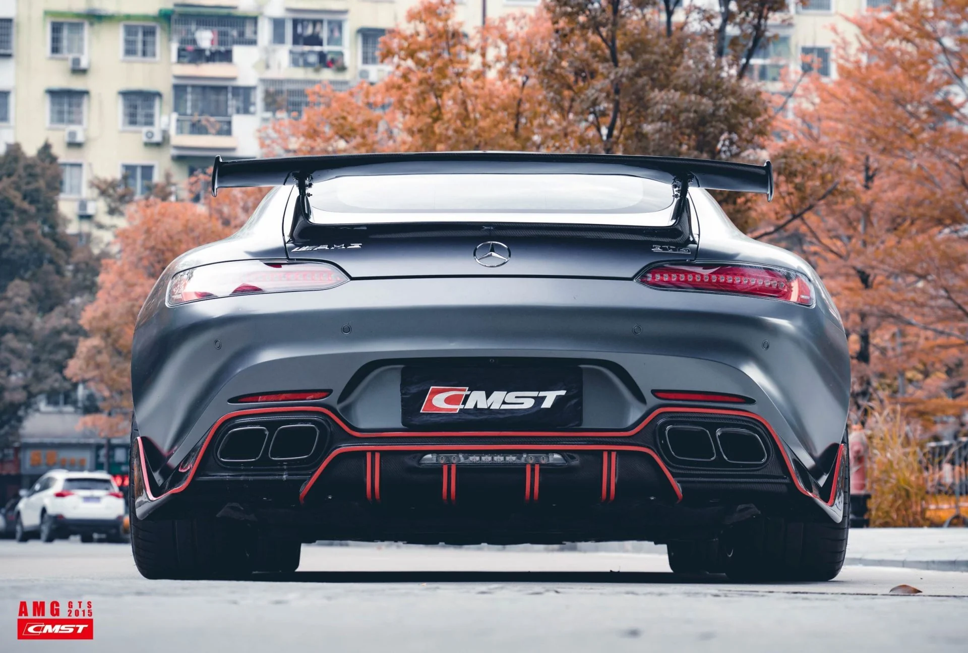 CMST Tuning Carbon Fiber Rear Spoiler Wing Ver.1 for Mercedes Benz C190 AMG GT GTS 2015-ON - Image 18