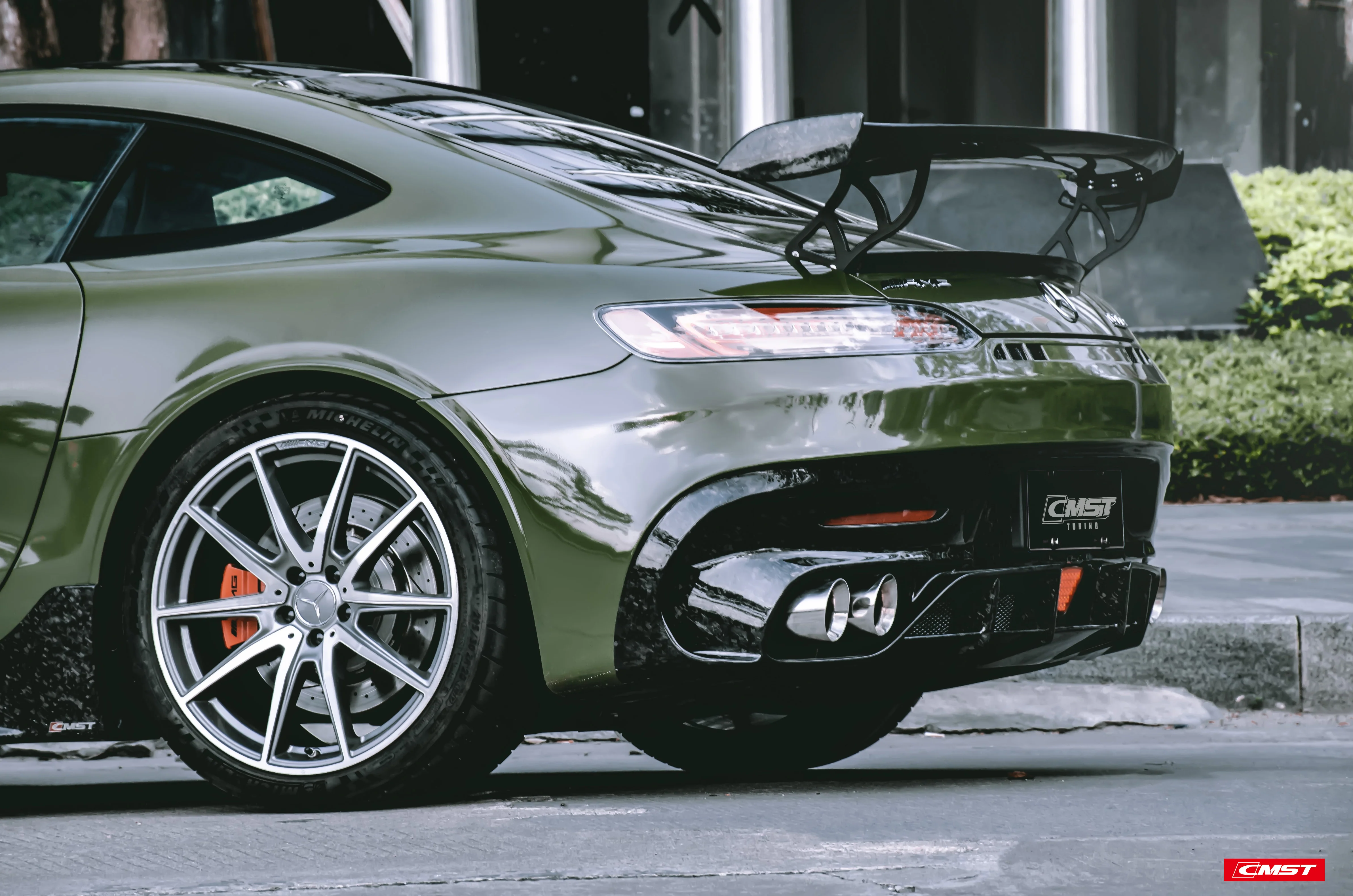 CMST Tuning Carbon Fiber Rear Spoiler Wing Ver.2 for Mercedes Benz C190 AMG GT GTS GTC 2015-2021 - Image 21