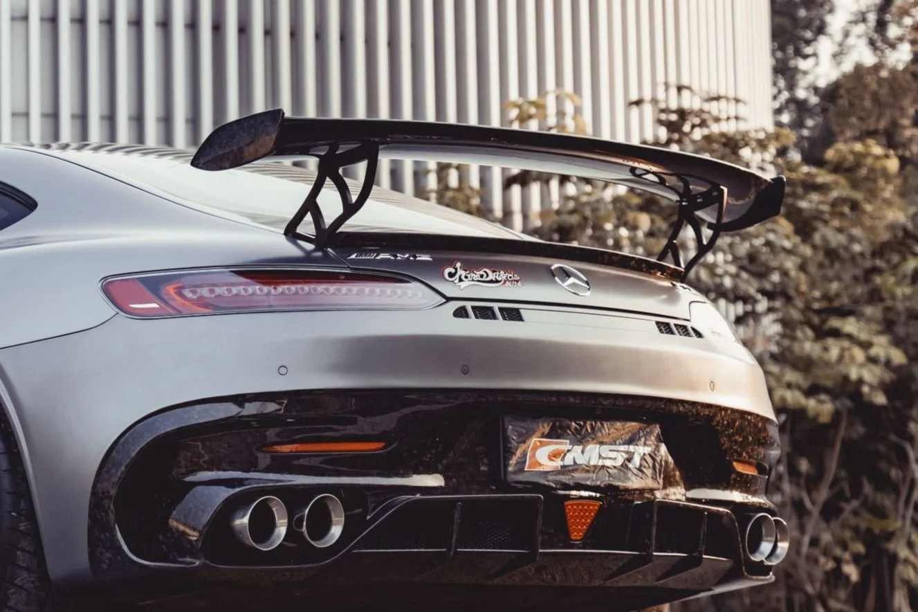 CMST Tuning Carbon Fiber Rear Spoiler Wing Ver.2 for Mercedes Benz C190 AMG GT GTS GTC 2015-2021 - Image 9