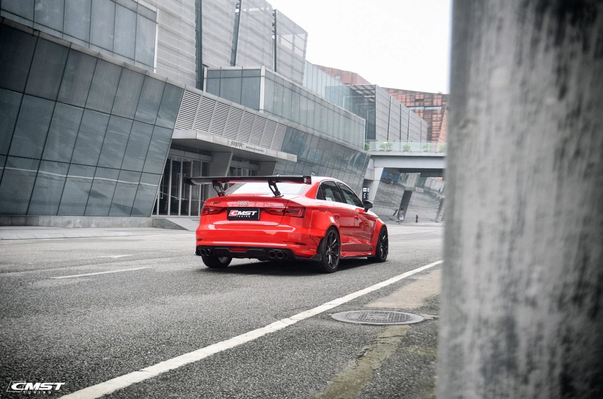 CMST Tuning Carbon Rear Spoiler GT Wing Ver.1 for Audi A3 S3 RS3 2014 - 2020 - Image 9