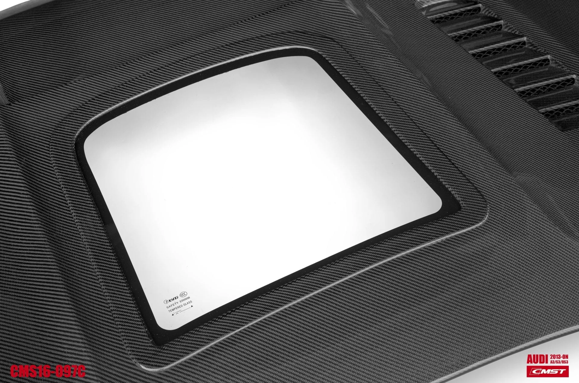 CMST Tuning Glass Transparent Carbon Fiber Hood Bonnet Ver.3 for Audi RS3 2018-2020 & 2014-2020 A3 & A3 S Line & S3 - Image 16