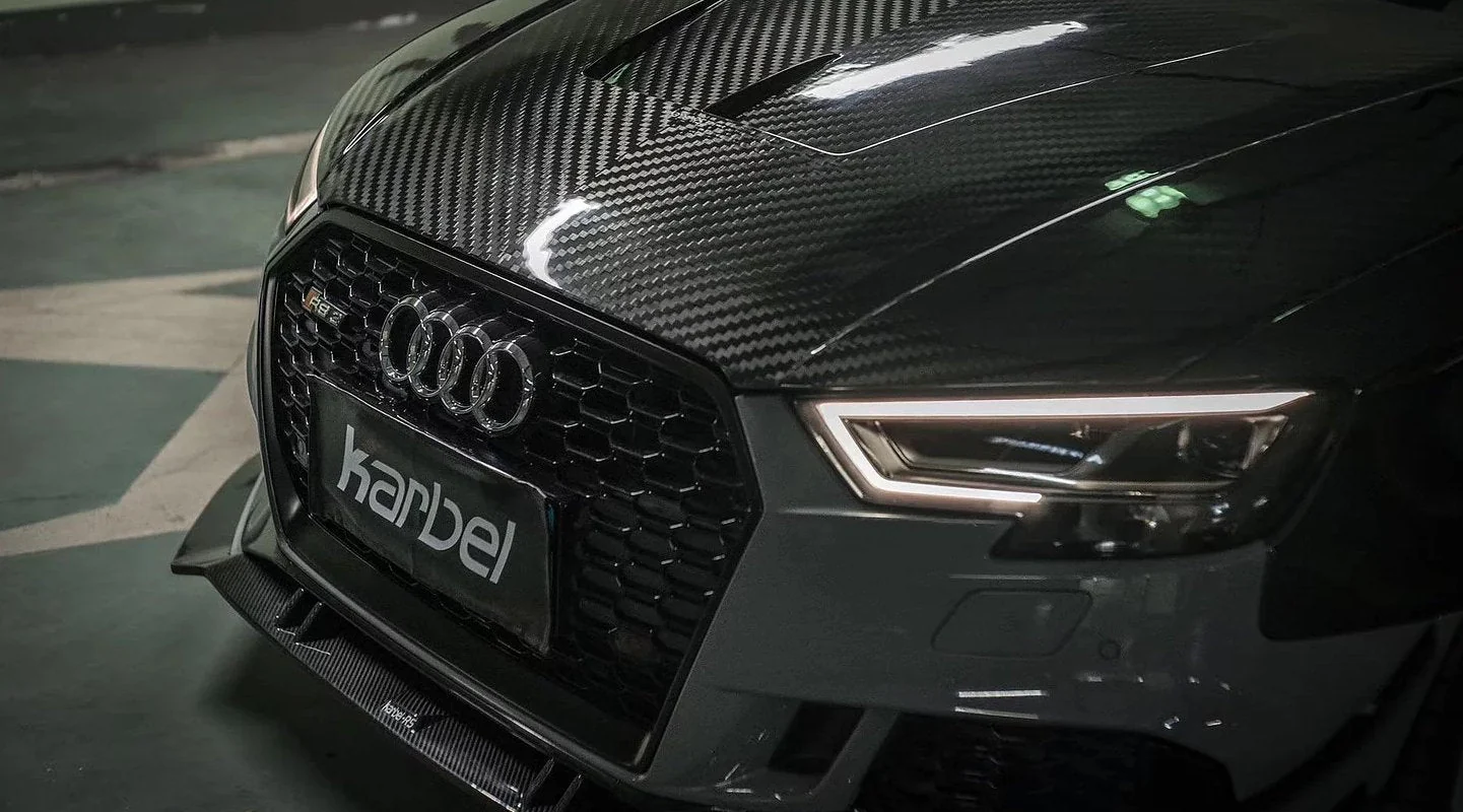 Karbel Dry Carbon Fiber Double-sided Hood Bonnet for Audi RS3 2018-2020 & S3 A3 2014-2020 - Image 5