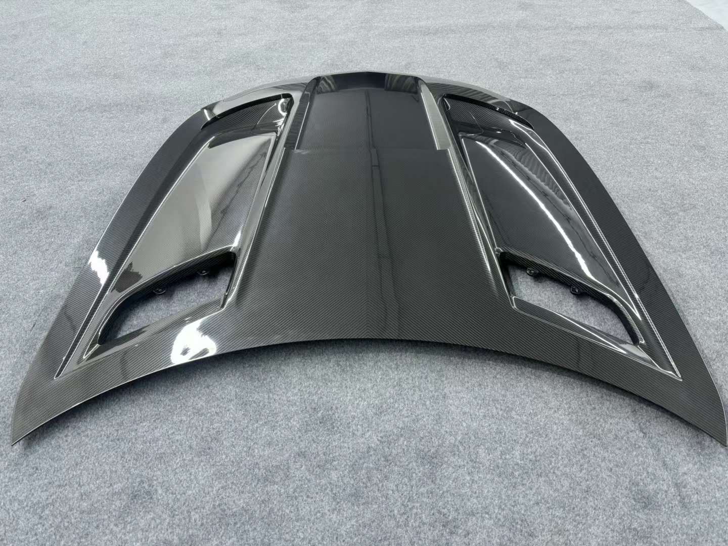 Kid Louis Mercedes Benz C190 AMG GT GTS GTC GTR Dry-Carbon Fiber Hood / Bonnet Black Series Style 2015 - 2021 - Image 20