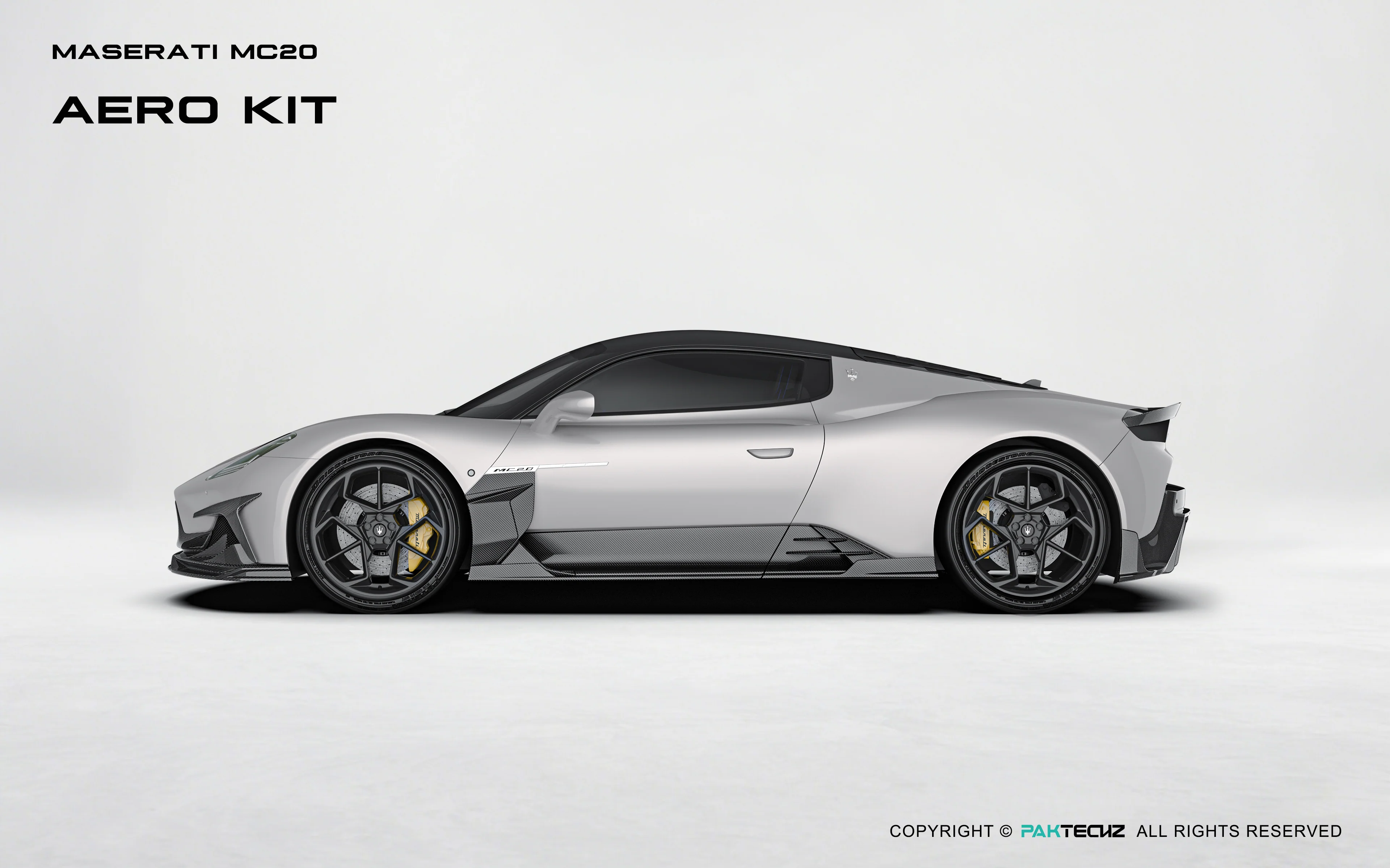 Maserati MC20 Paktechz Full Dry Carbon Aerodynamics Kit - Image 4