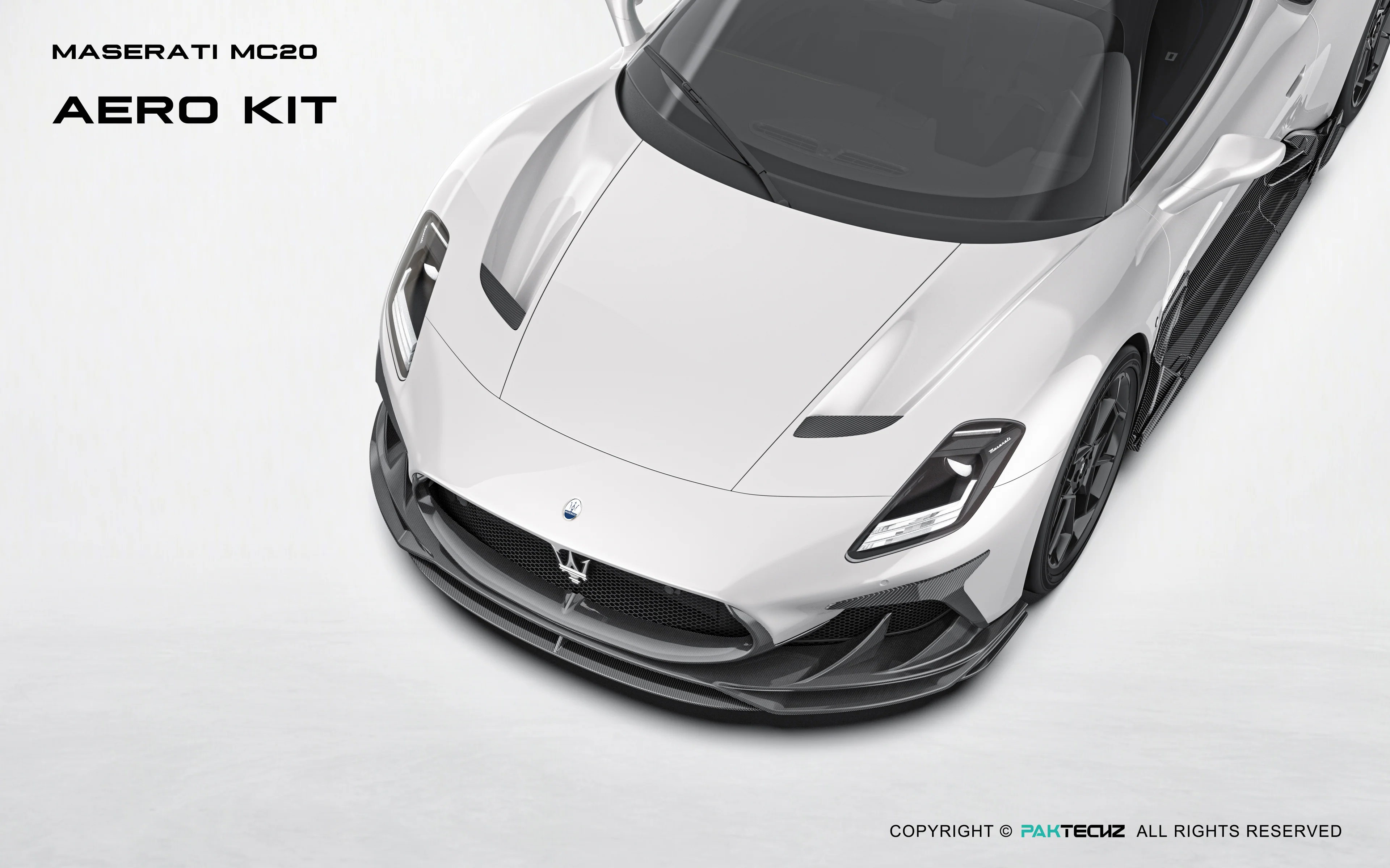 Maserati MC20 Paktechz Full Dry Carbon Aerodynamics Kit - Image 7
