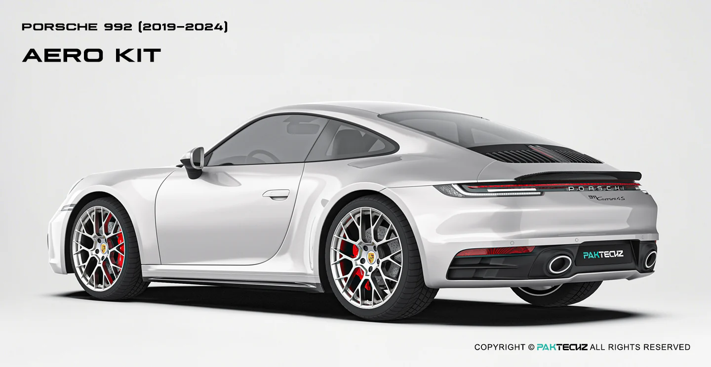 Paktechz Porsche 911 992.1 Carrera, Carrera S Full Dry Carbon Aerodynamics kit 2019-2024 - Image 6