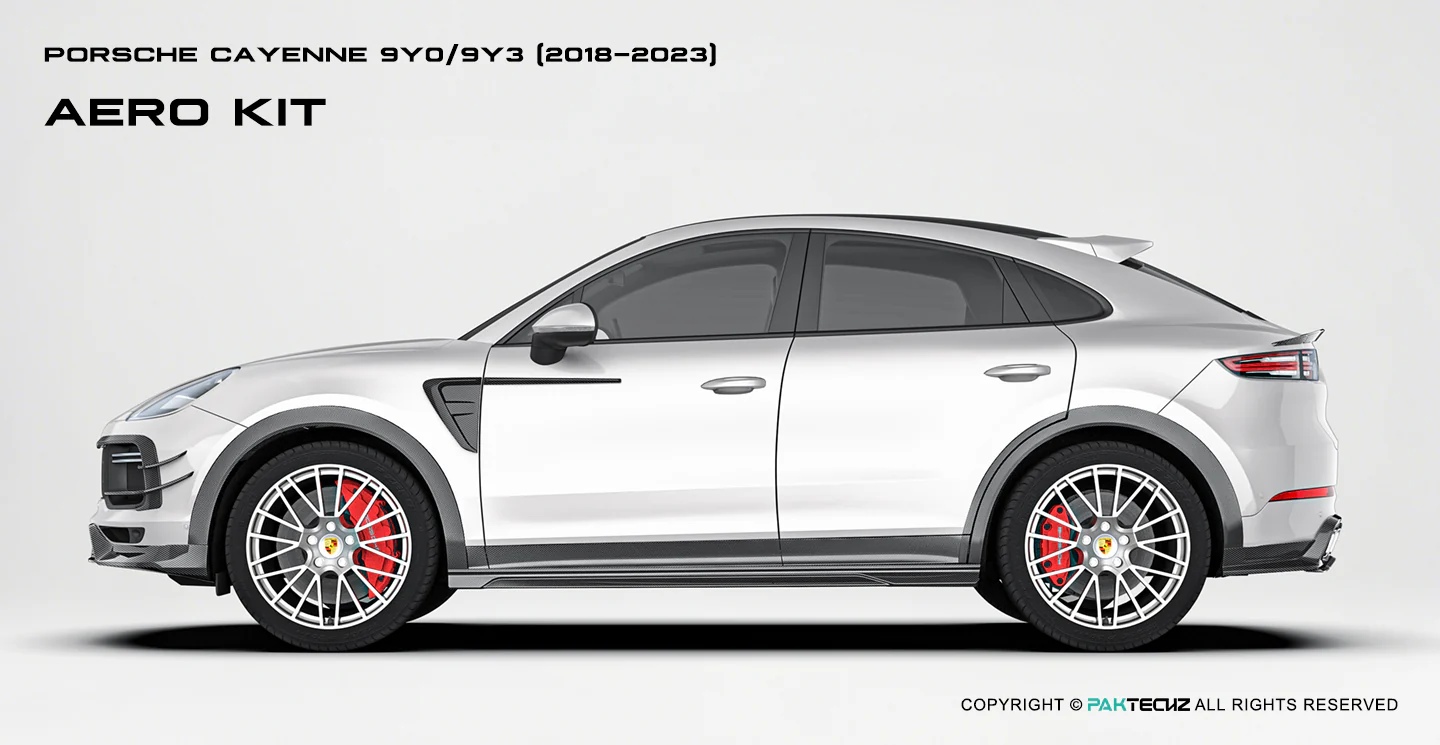 Porsche Cayenne Paktechz Full Dry Carbon Aerodynamics kit 2018-20 - Image 5