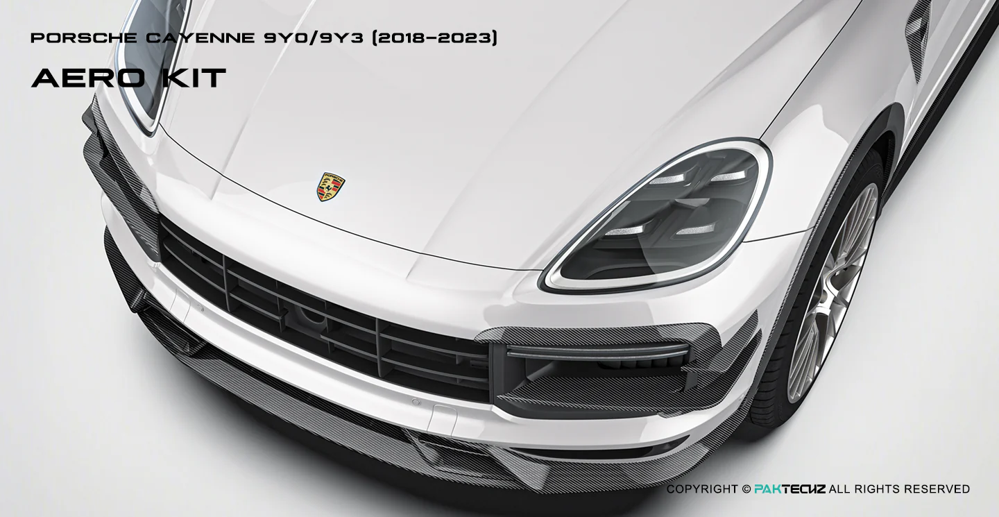Porsche Cayenne Paktechz Full Dry Carbon Aerodynamics kit 2018-20 - Image 8