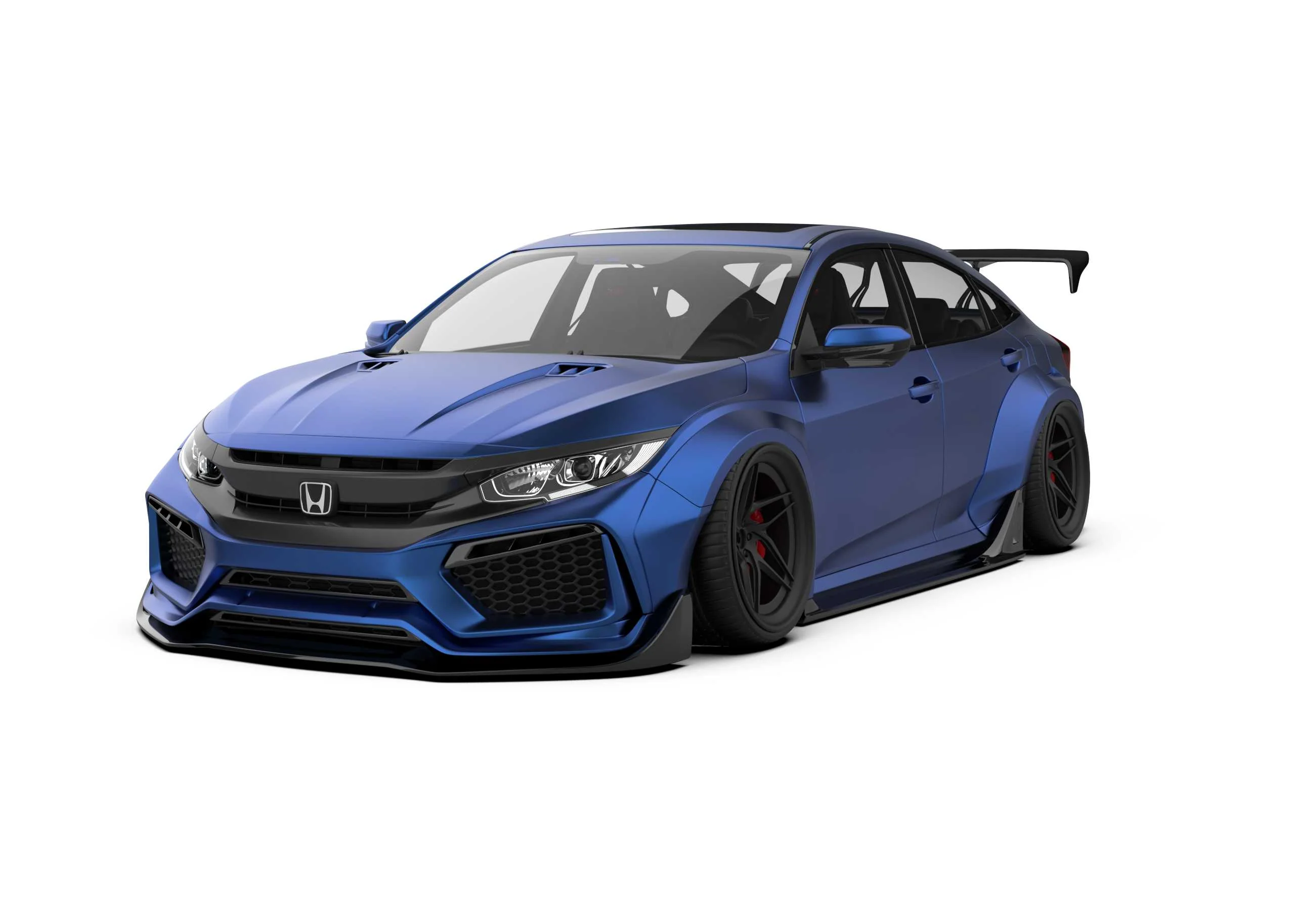 Robot 10th Gen Honda Civic SEDAN FRP Complete Widebody Kit - Image 3