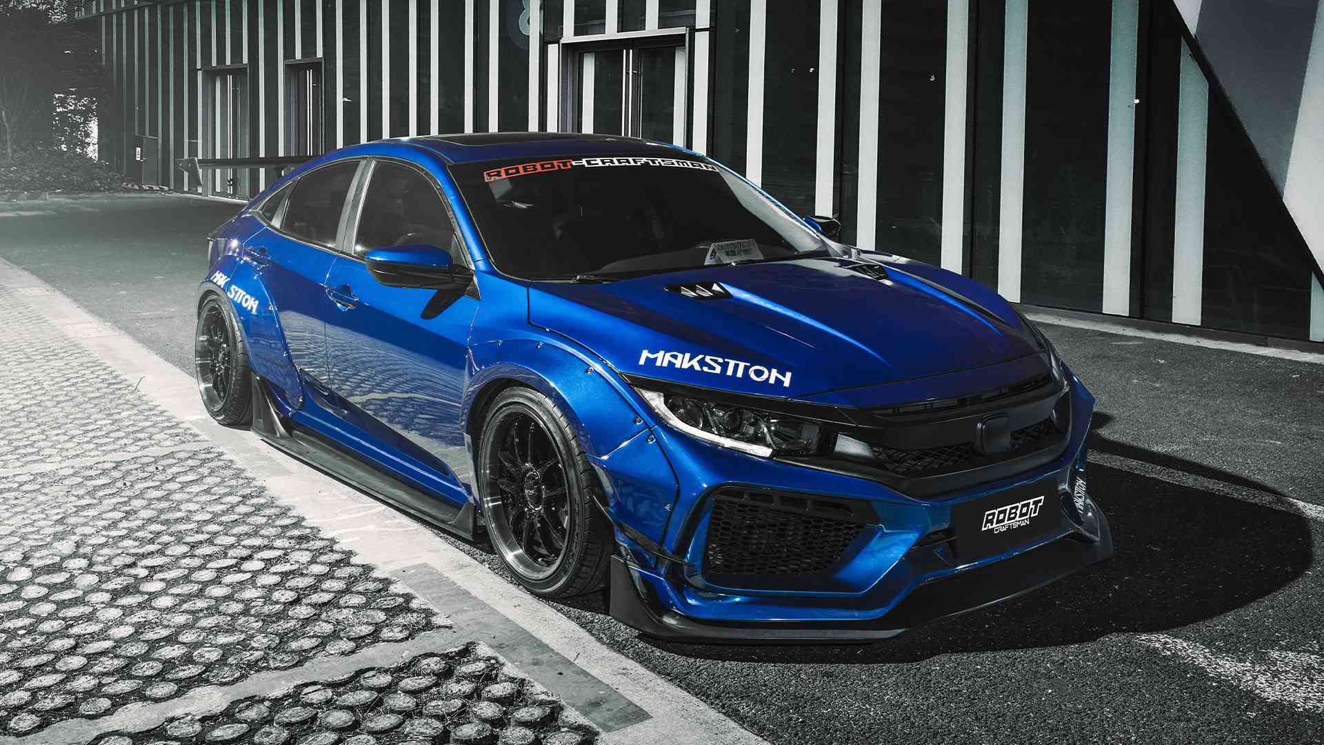 Robot 10th Gen Honda Civic SEDAN FRP Complete Widebody Kit - Image 4