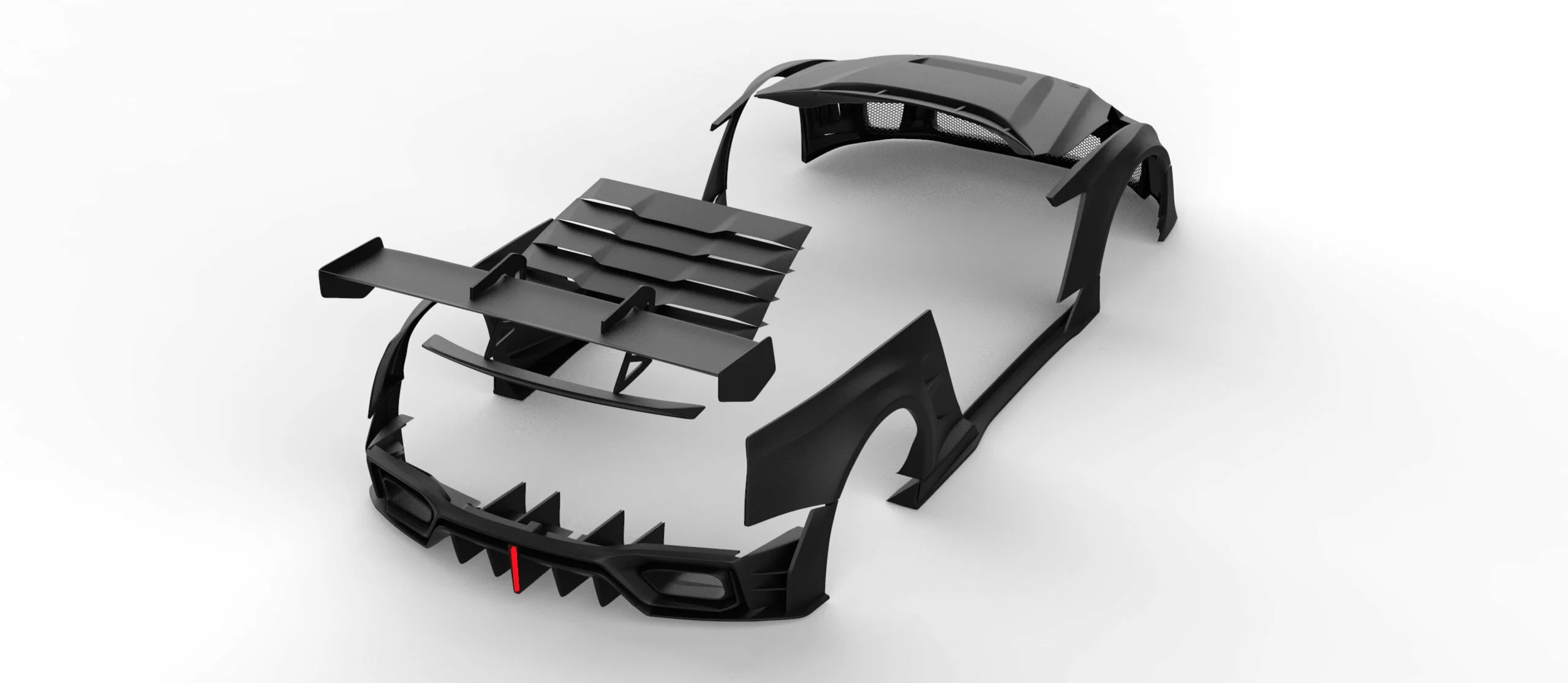 Robot Craftsman Nissan GTR Body Kit R35 Duck Tail Spoiler - Image 3