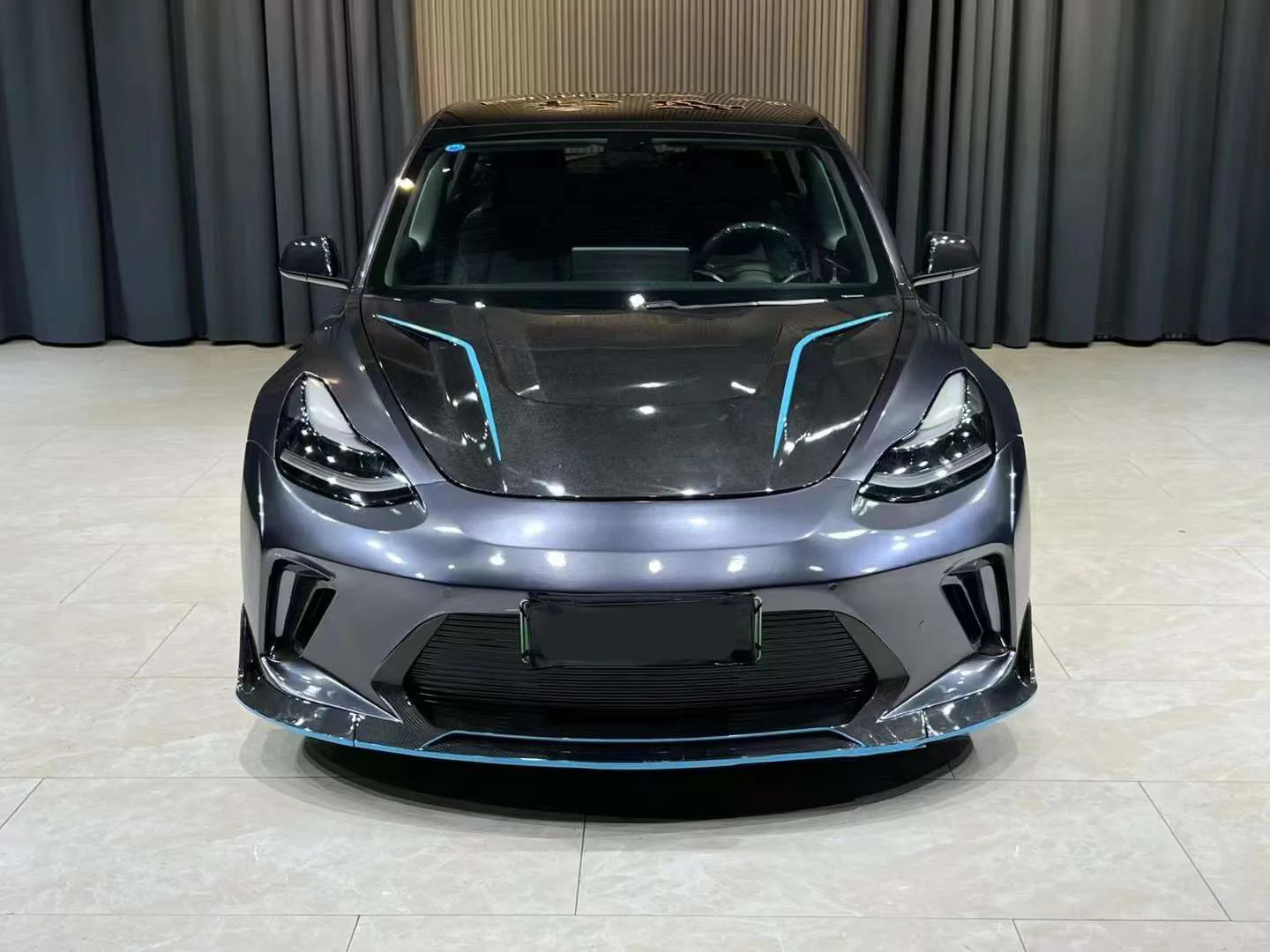 Robot Craftsman Tesla Model 3 “HACKER” Front Bumper & Front Lip (2017–2023 pre-facelift) - Image 12