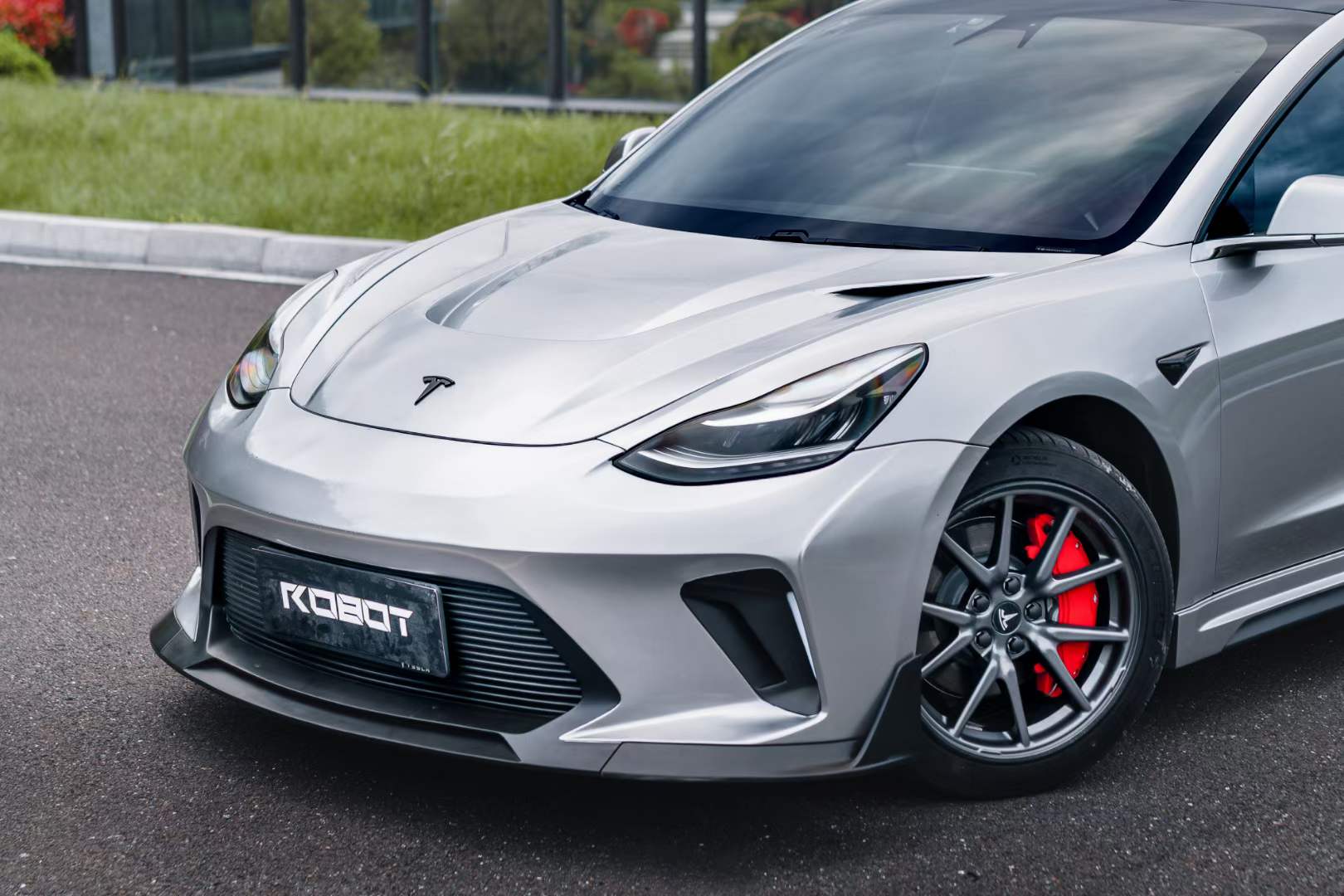 Robot Craftsman Tesla Model 3 “HACKER” Front Bumper & Front Lip (2017–2023 pre-facelift) - Image 14