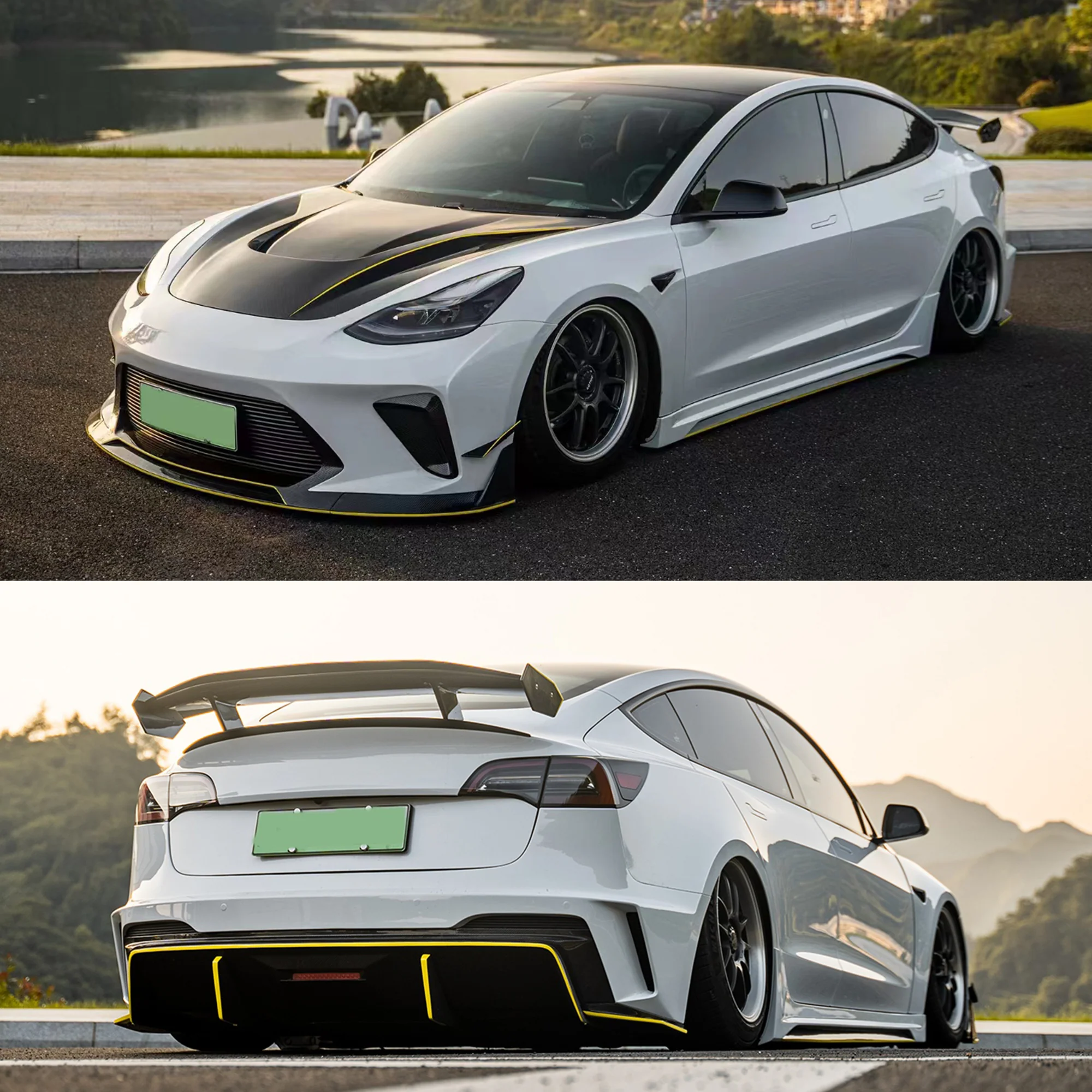 Robot Craftsman Tesla Model 3 “HACKER” Narrowbody Fibre Glass Reinforced Plastic Complete Body Kit (FRP) - Image 2