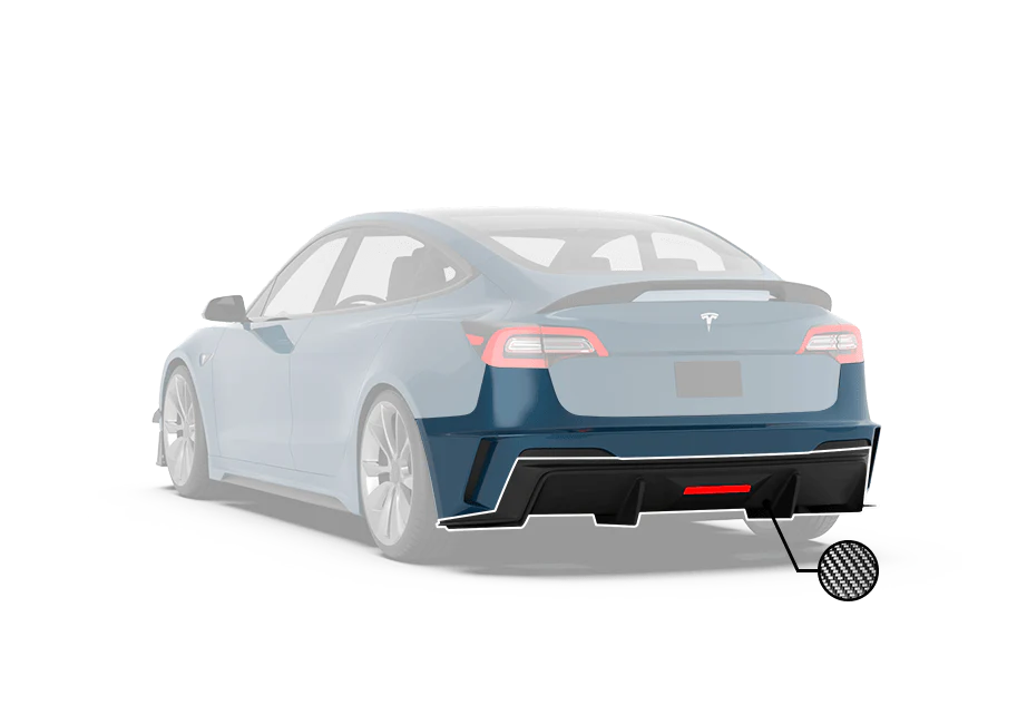 Robot Craftsman Tesla Model 3 “HACKER” Rear Bumper & Diffuser  (2017–2023 pre-facelift) - Image 2